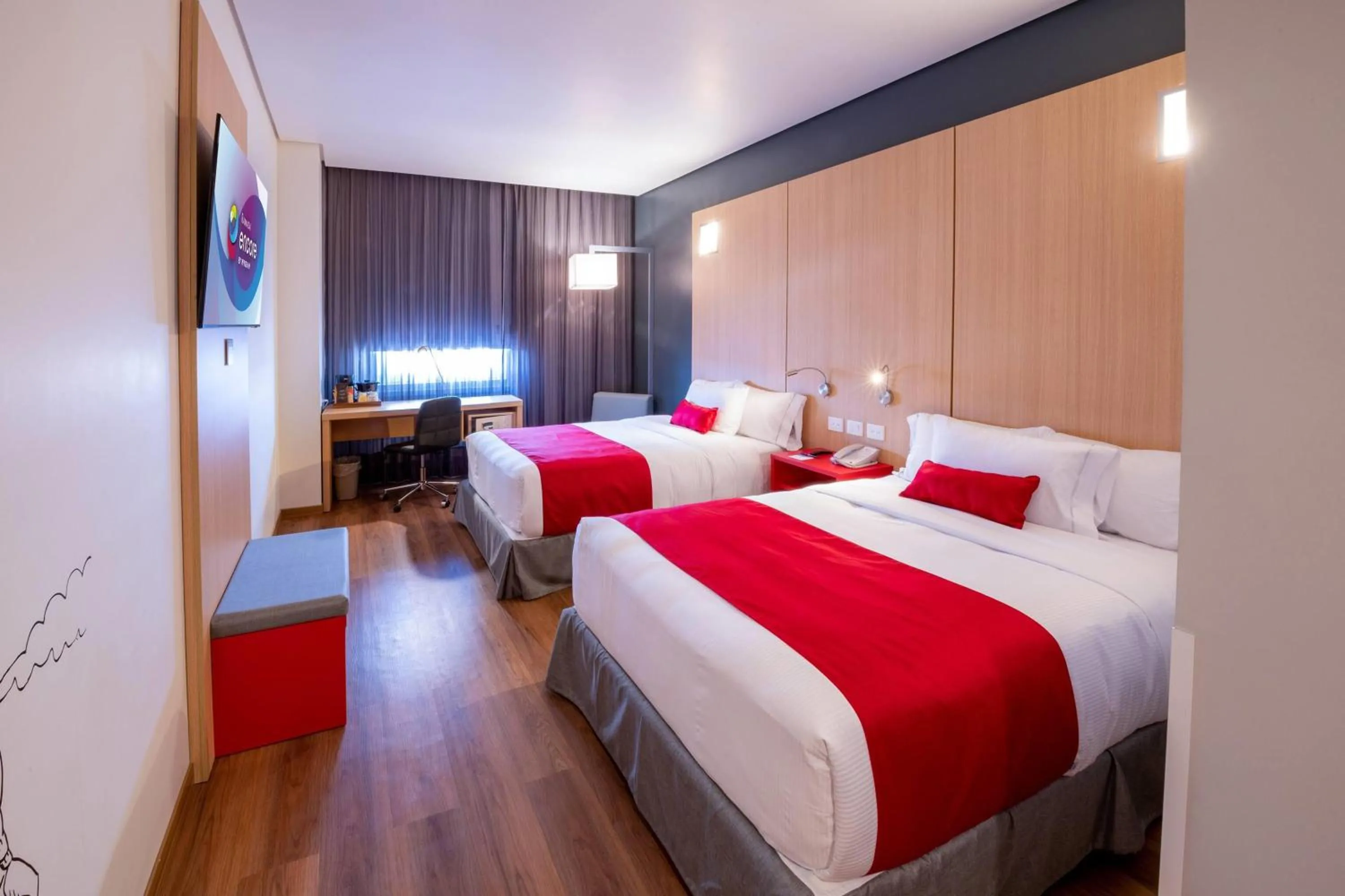 Double Room with Two Double Beds - Non-Smoking in Ramada Encore by Wyndham Guadalajara Aeropuerto