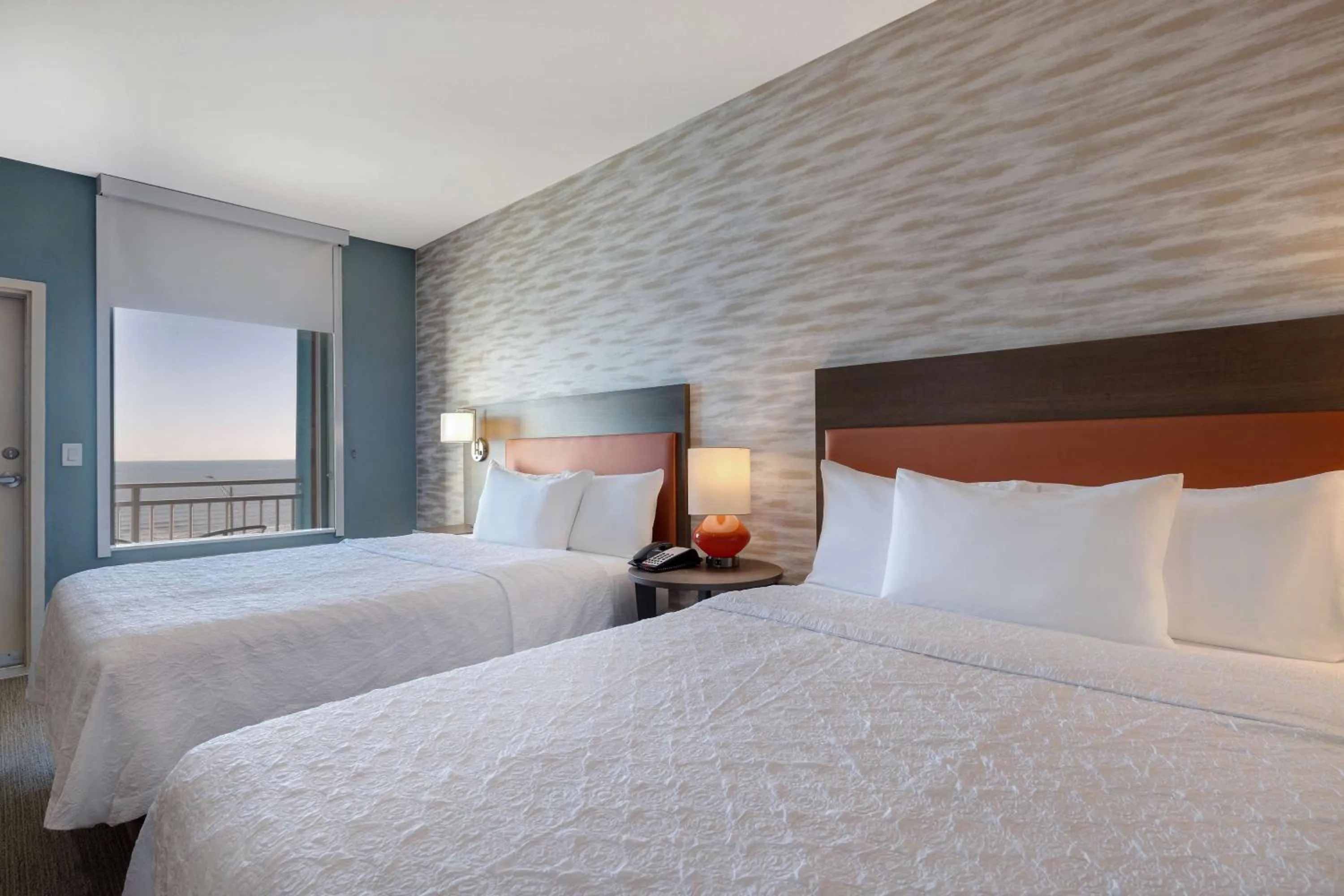 Studio Suite with Two Queen Beds and Balcony - Ocean View in Home2 Suites Galveston, Tx