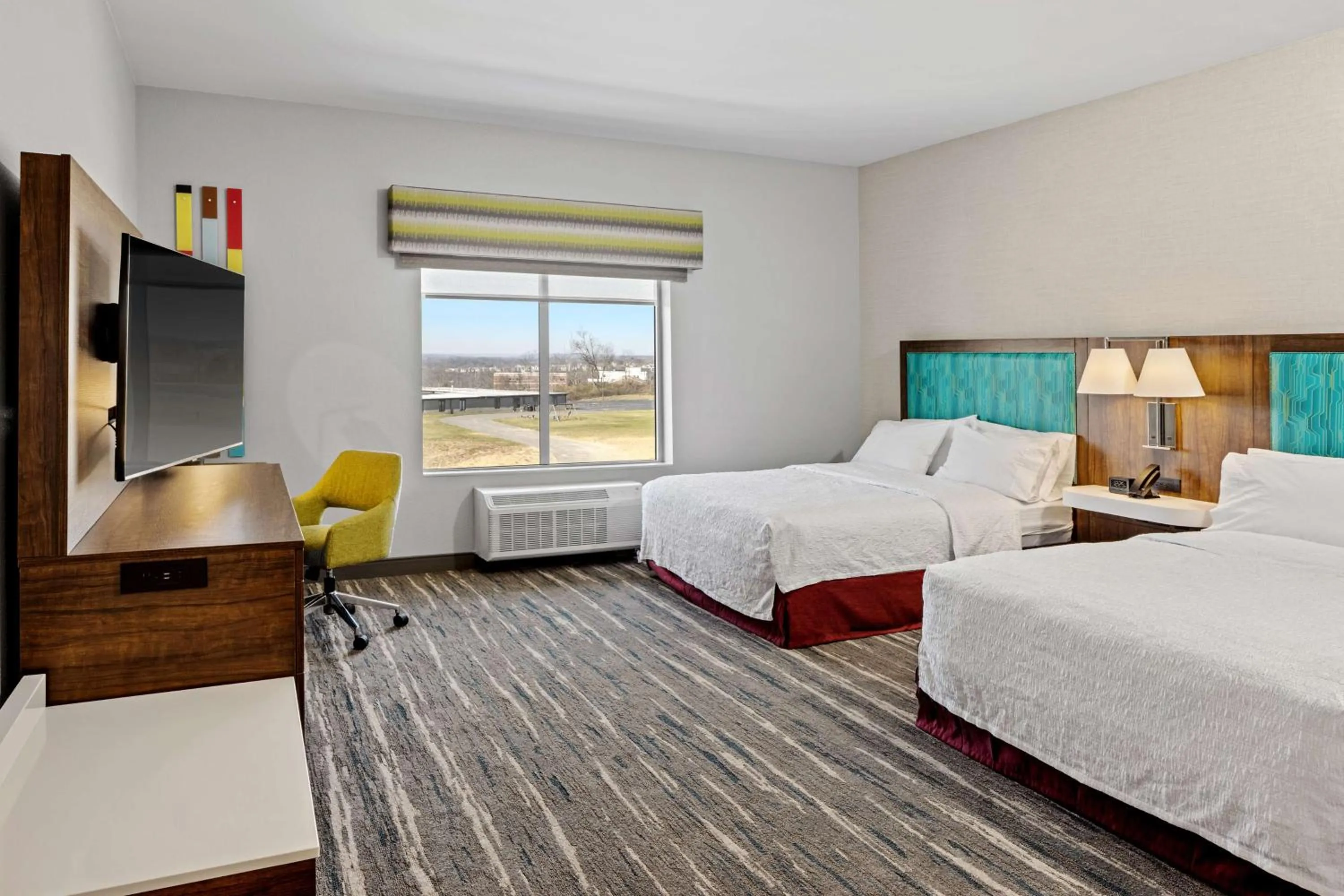 Queen Room with Two Queen Beds and Bath Tub - Mobility Access in Hampton Inn & Suites Cincinnati West, Oh