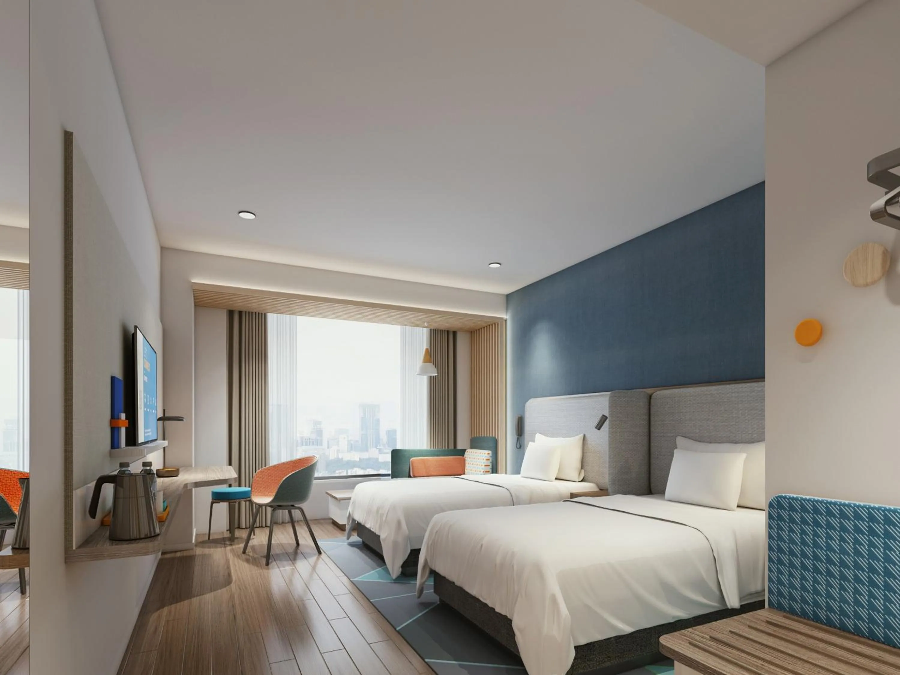 Double Room with Mobility Accessible Roll In Shower in Holiday Inn Express Lanzhou New Area by IHG