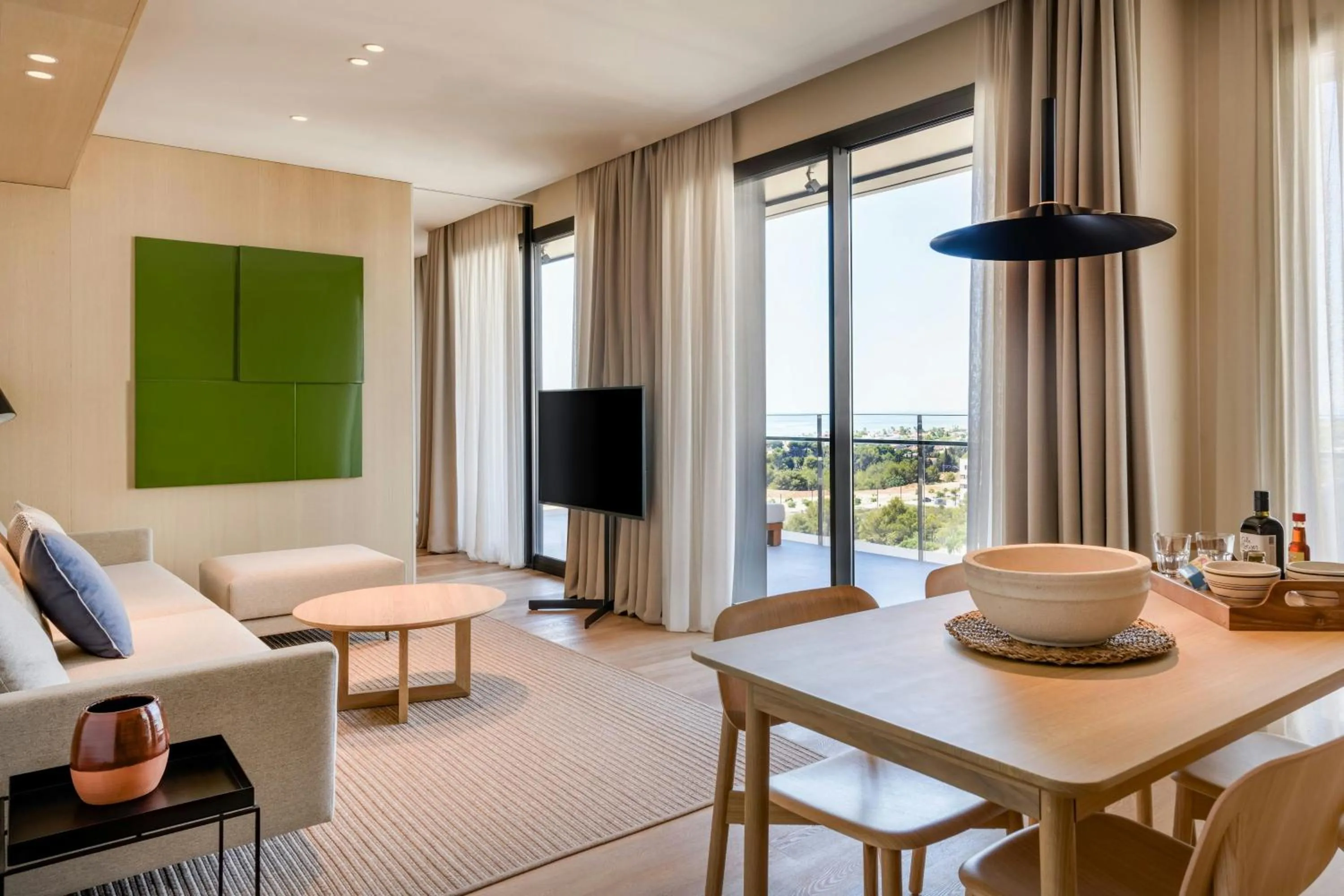 One-Bedroom Queen Suite with Balcony and Sea View - single occupancy in Sabàtic Sitges Hotel, Autograph Collection