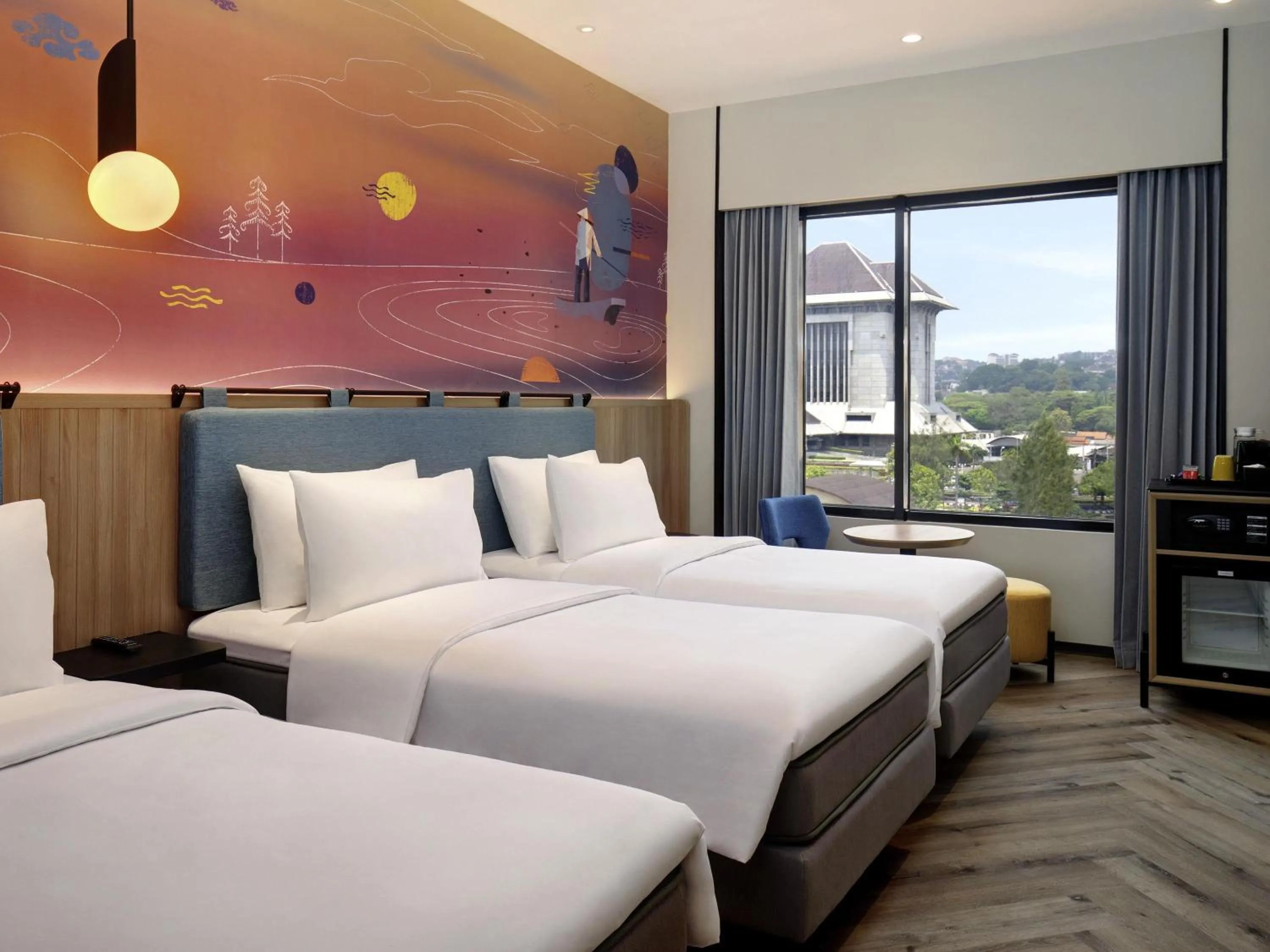 Family Triple Room with City View in ibis Styles Semarang Simpang Lima
