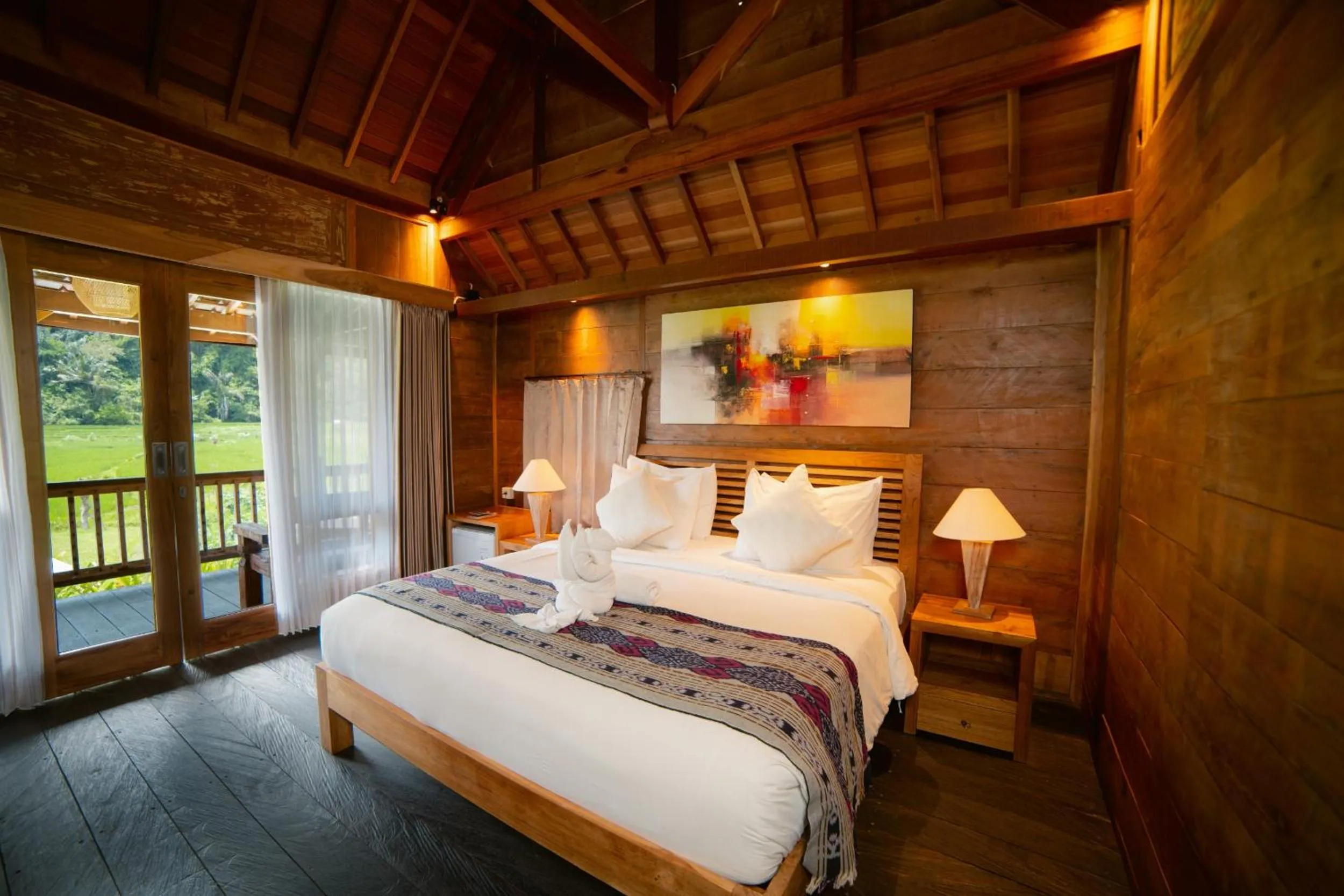 Double Room with Pool View in Kubu Sakian Villa and Restaurant Sidemen