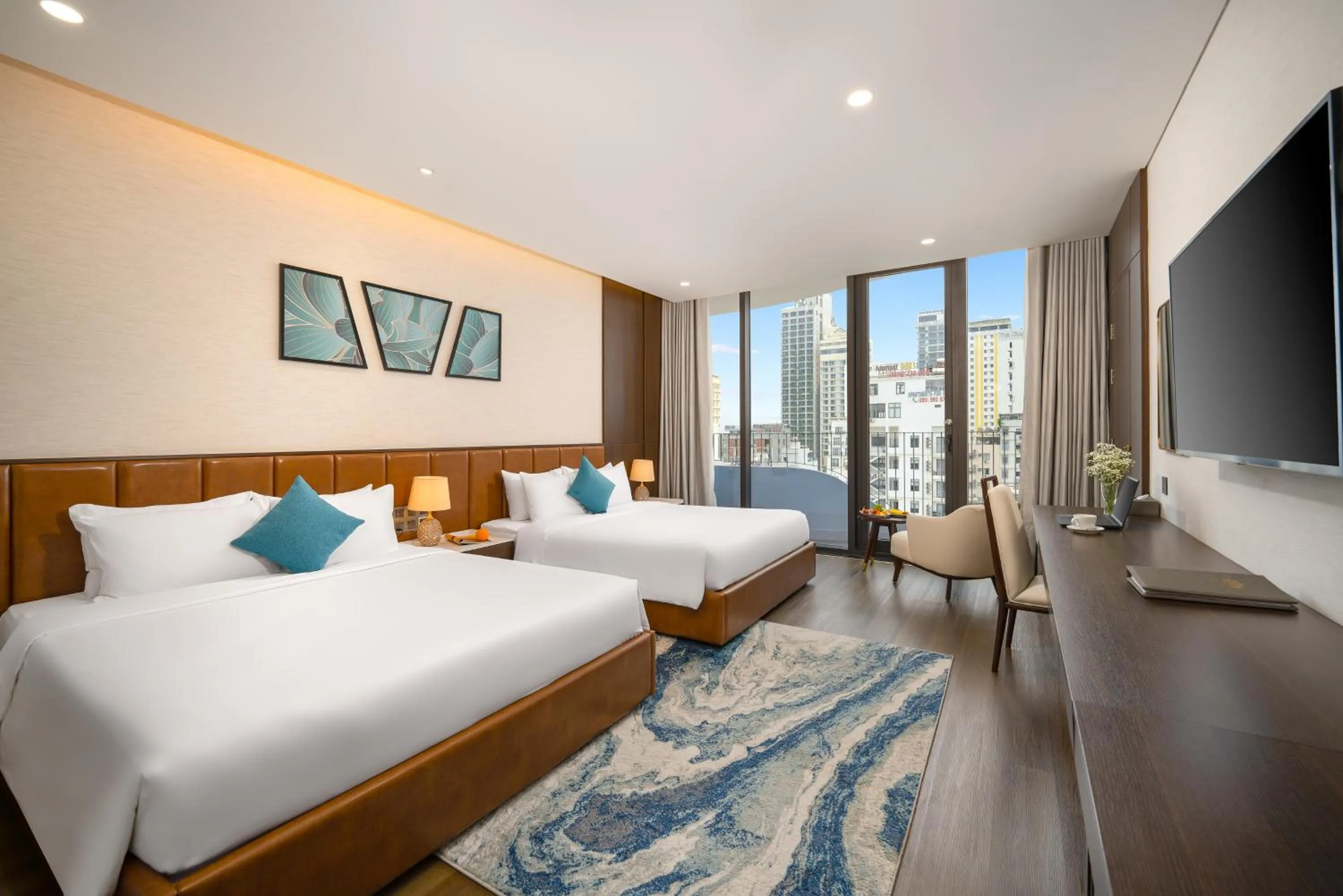 Deluxe with Balcony and City View - single occupancy - High Floor in Golden Lotus Grand Da Nang - Panoramic Rooftop Bar & Daily Afternoon Tea