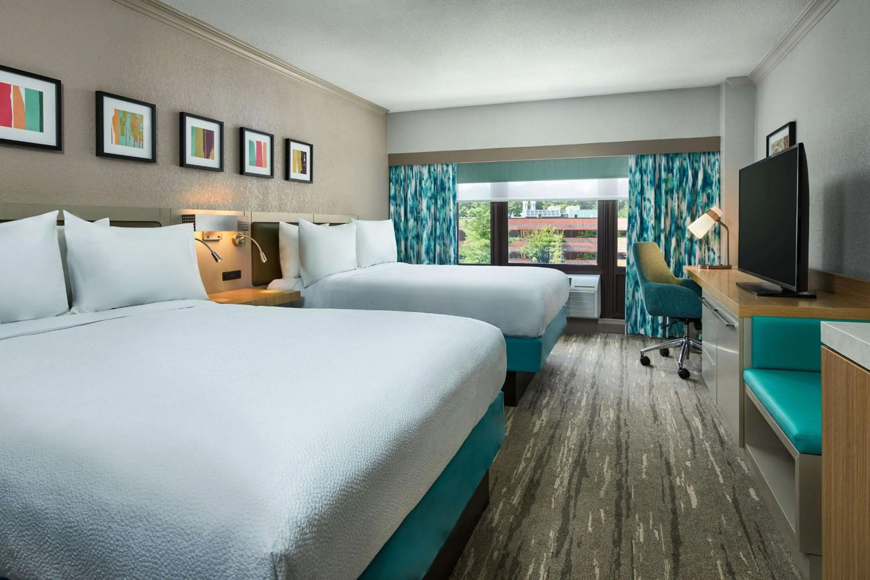 Queen Room with Two Queen Beds - Hearing Access in Hilton Garden Inn Tewksbury Andover