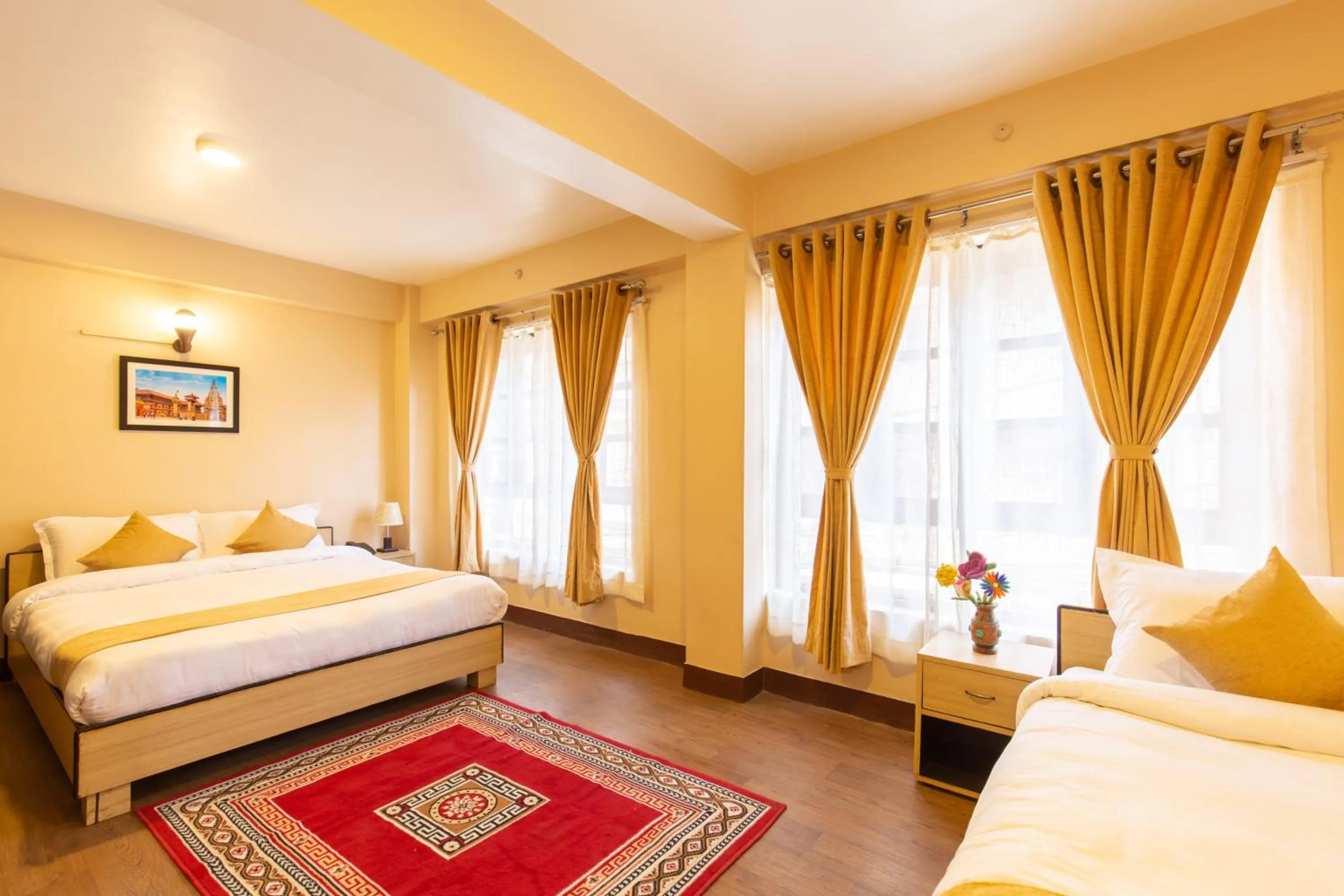 Deluxe Double or Twin Room with City View - single occupancy in Bhrikuti Stay - Patan Durbar Square