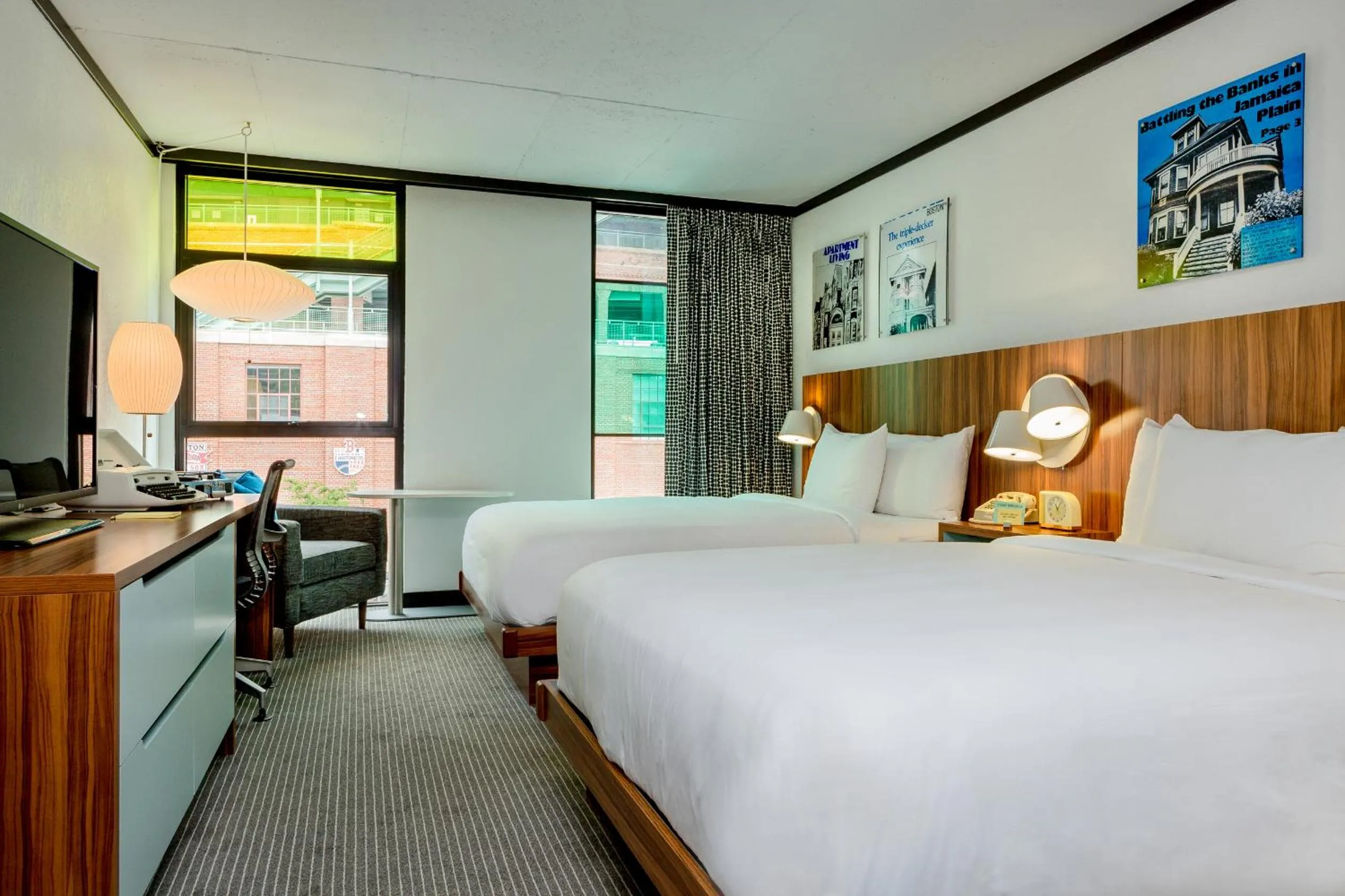 Queen Room with Two Queen Beds and Ballpark View in The Verb Hotel