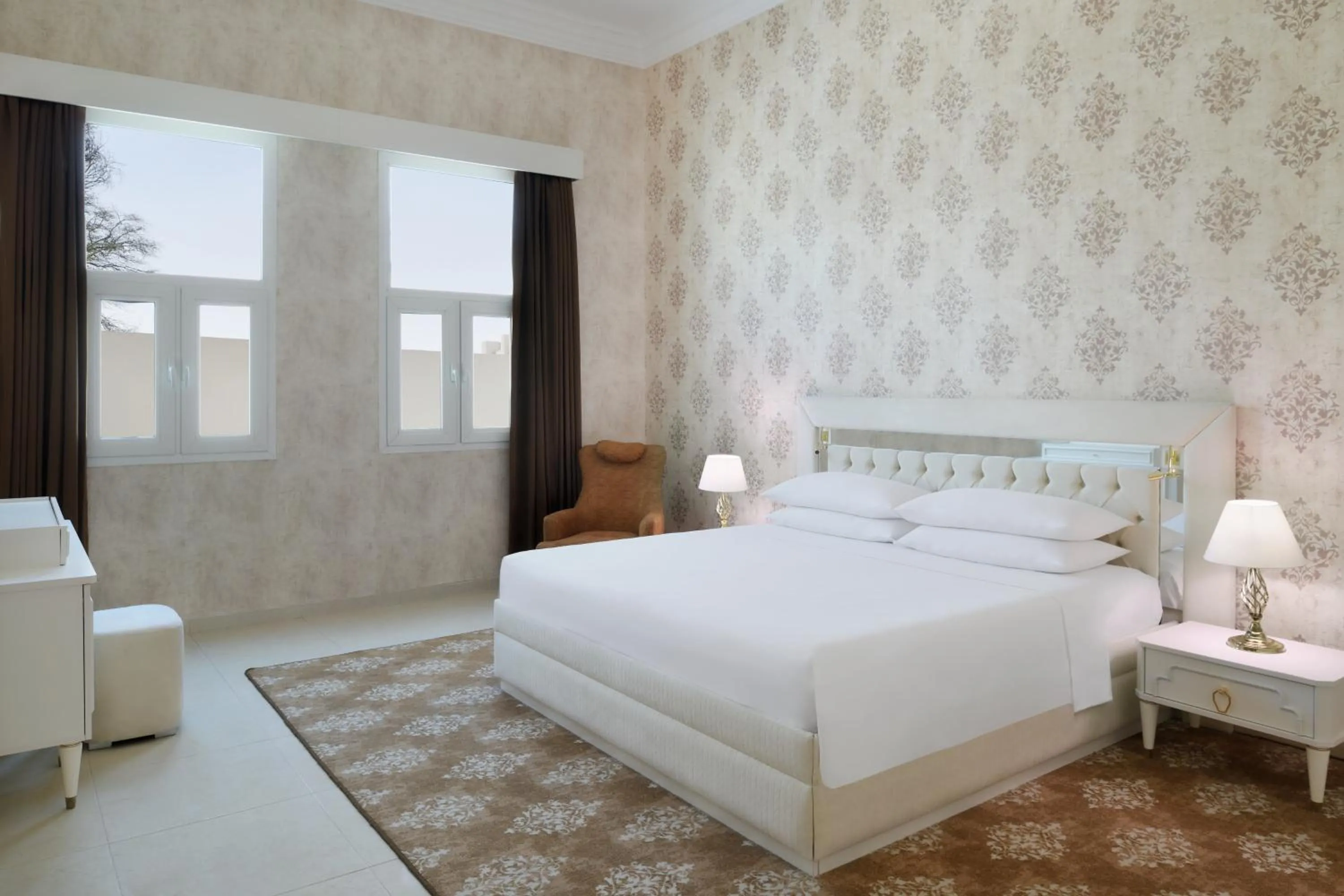 Three Bedroom Villa, 1 King, 4 Twin, Private Pool, Terrace & Whirlpool   in Al Samriya Hotel, Doha, Autograph Collection