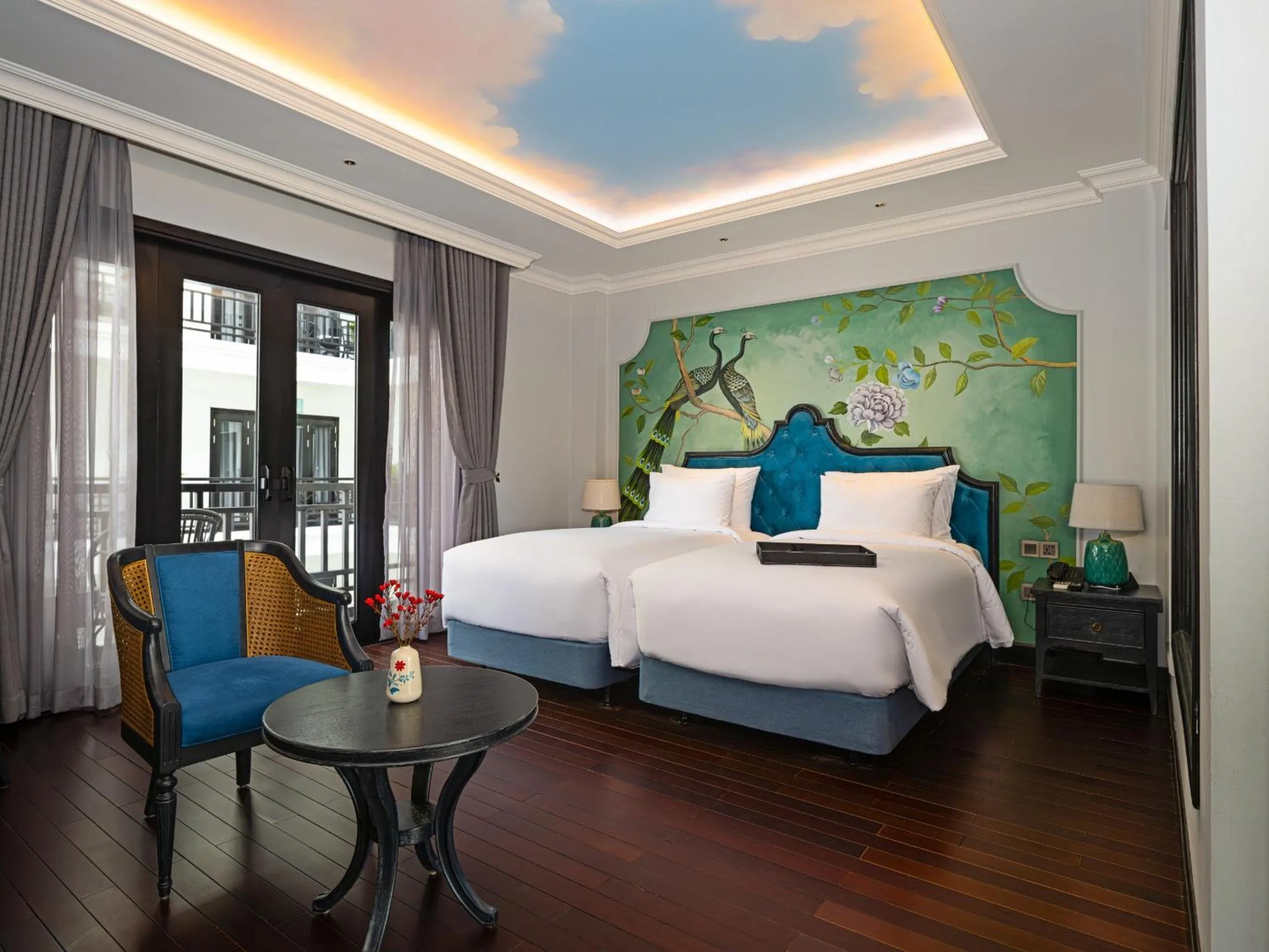 Premium Twin Pool View With Balcony in Hoi An Delicacy Hotel & Spa