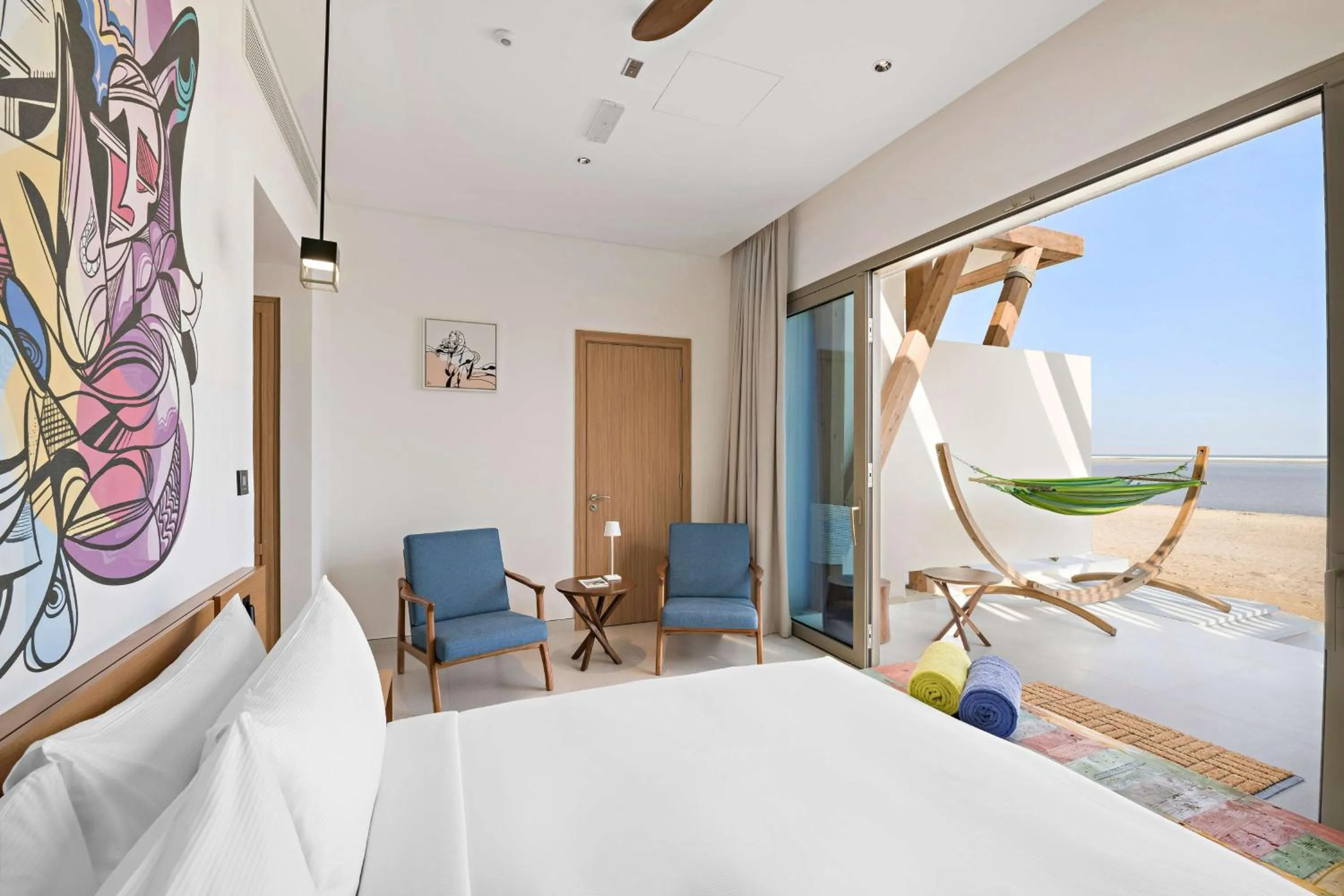 Connecting Family Room with Sea View in Fuwairit Kite Beach, Tapestry Collection By Hilton