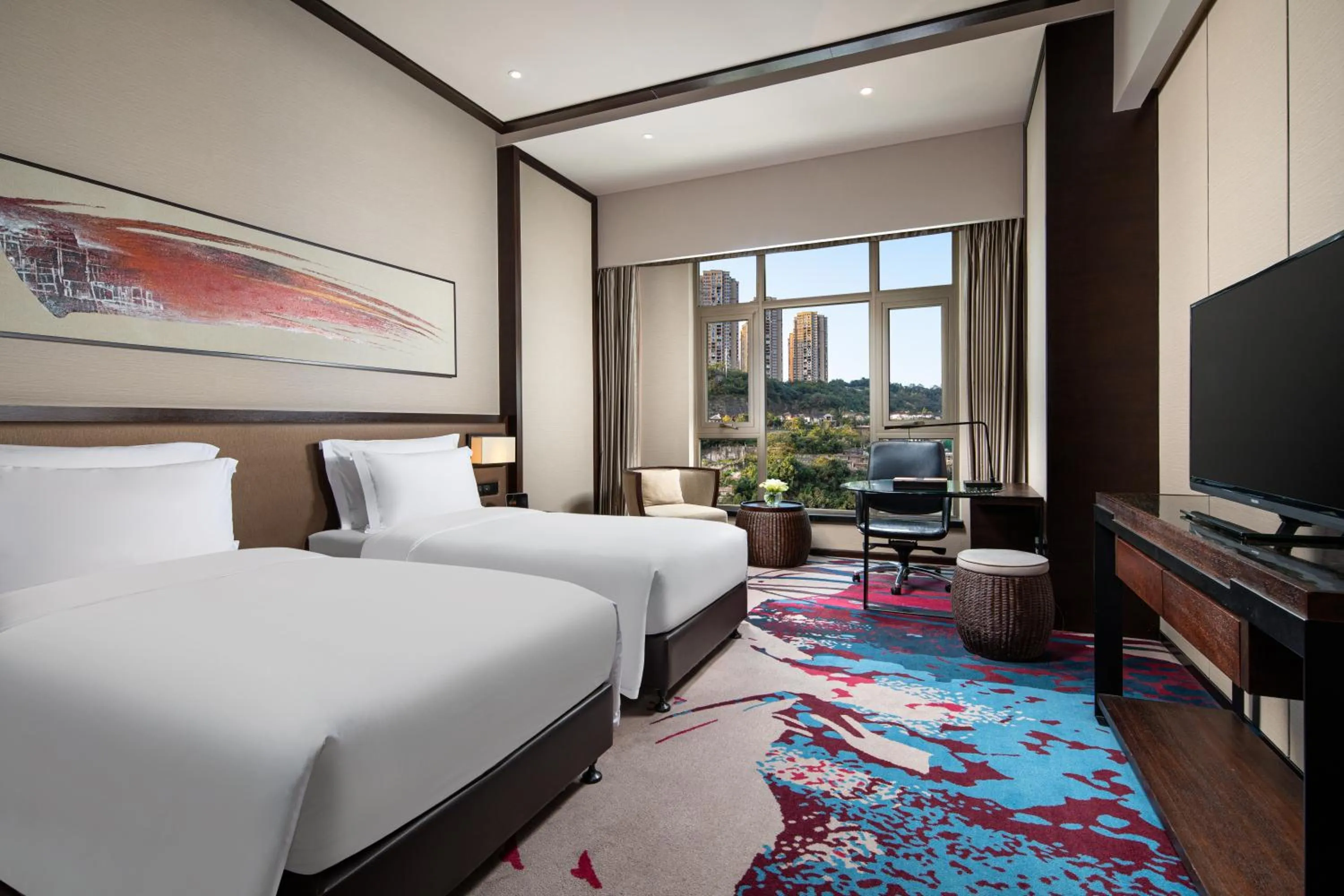 Premium King Room with Balcony in Crowne Plaza Chongqing New North Zone by IHG
