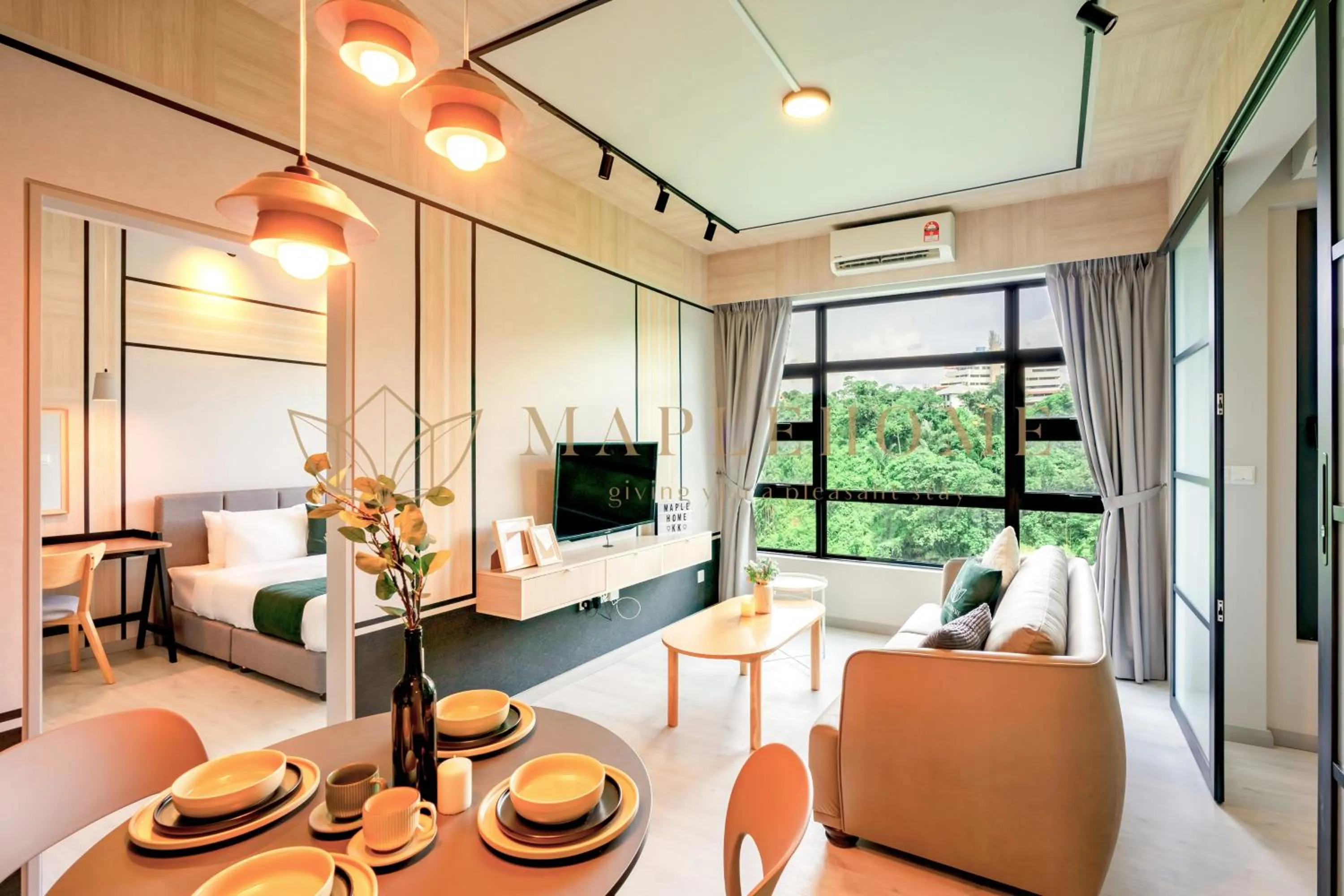  Deluxe Two-Bedroom Suite (Mountain View) in Jesselton Quay Premier Suites Kota Kinabalu