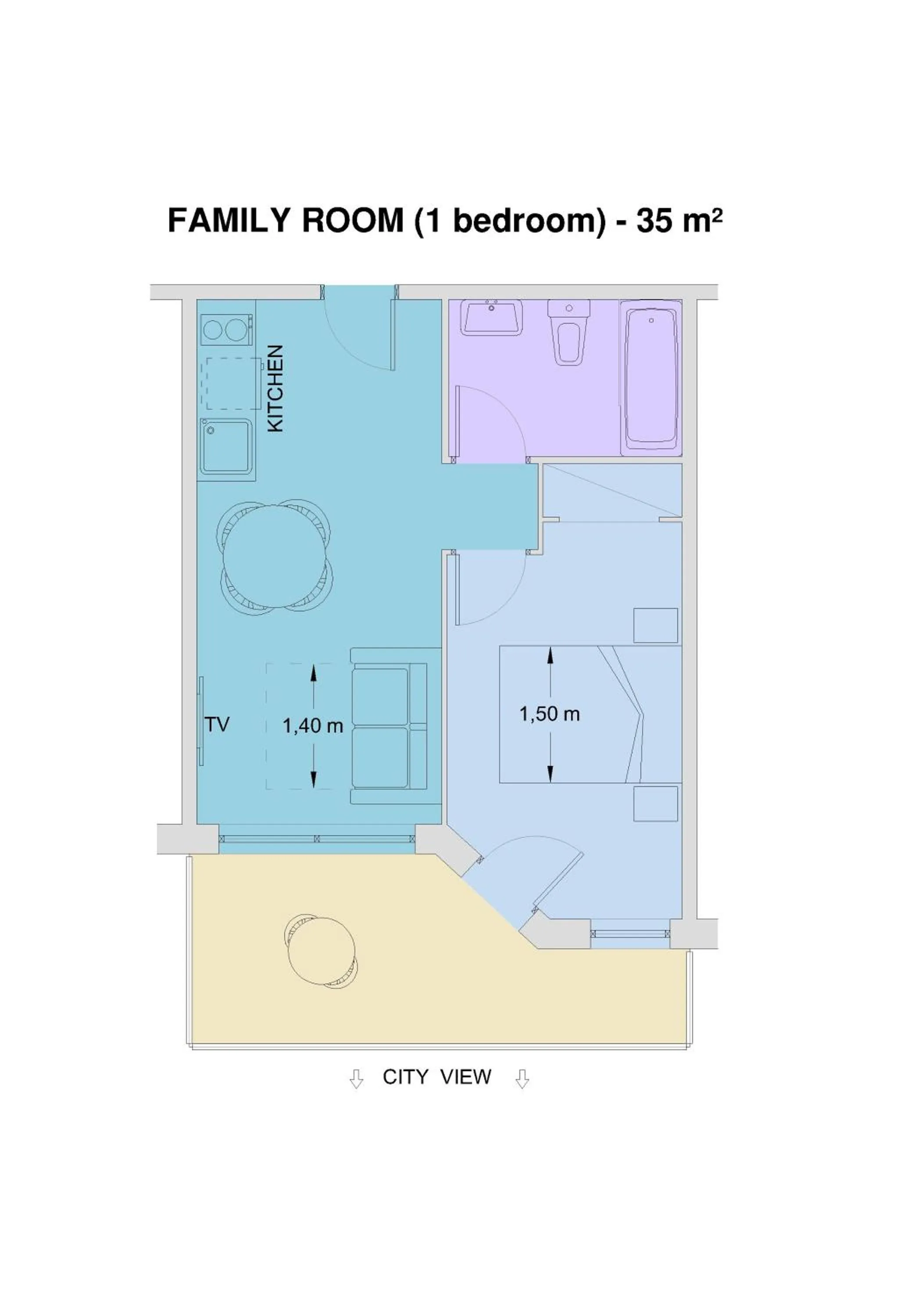 One-Bedroom Apartment in Aparthotel Miami Park