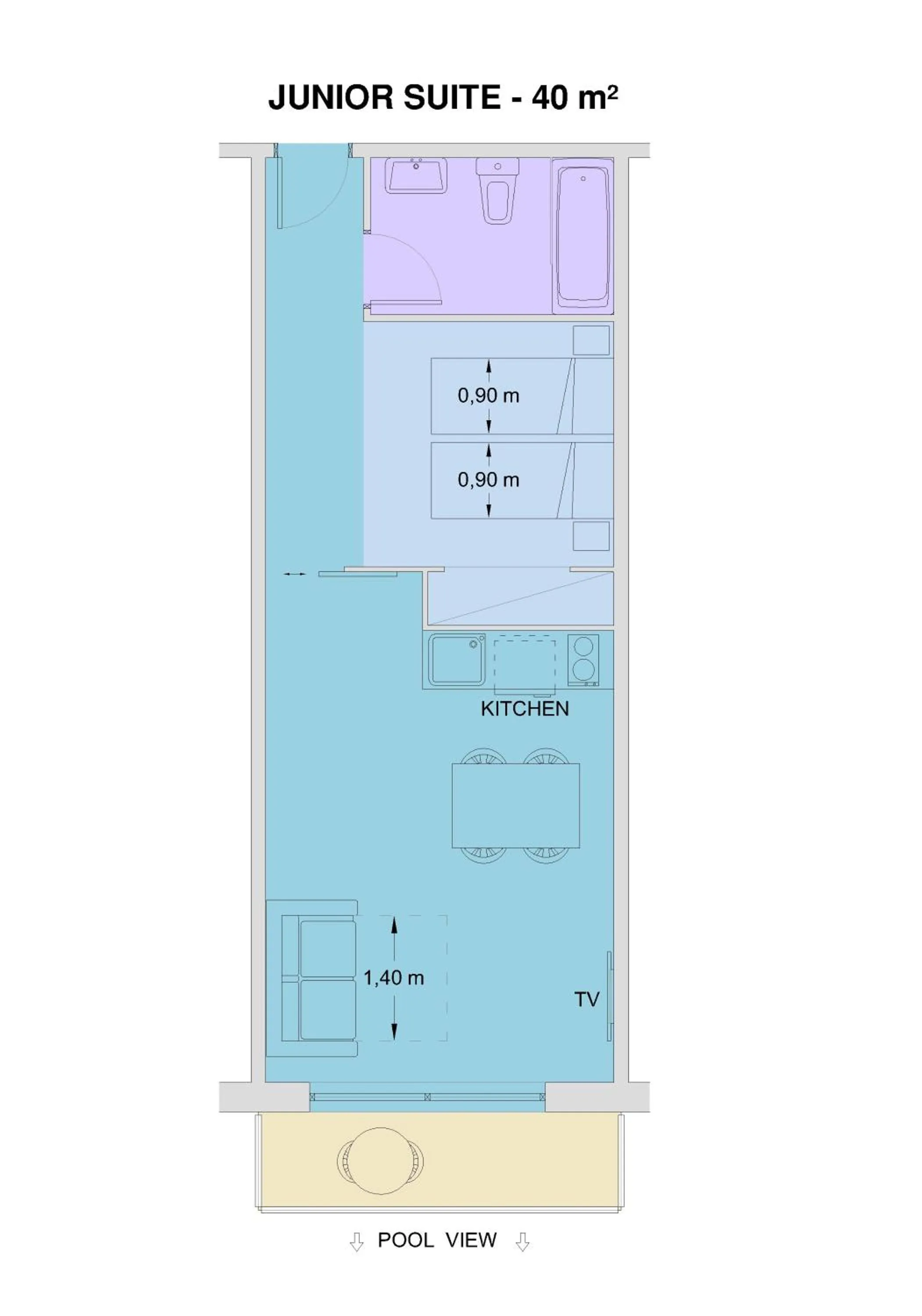 Junior Suite with Pool View in Aparthotel Miami Park