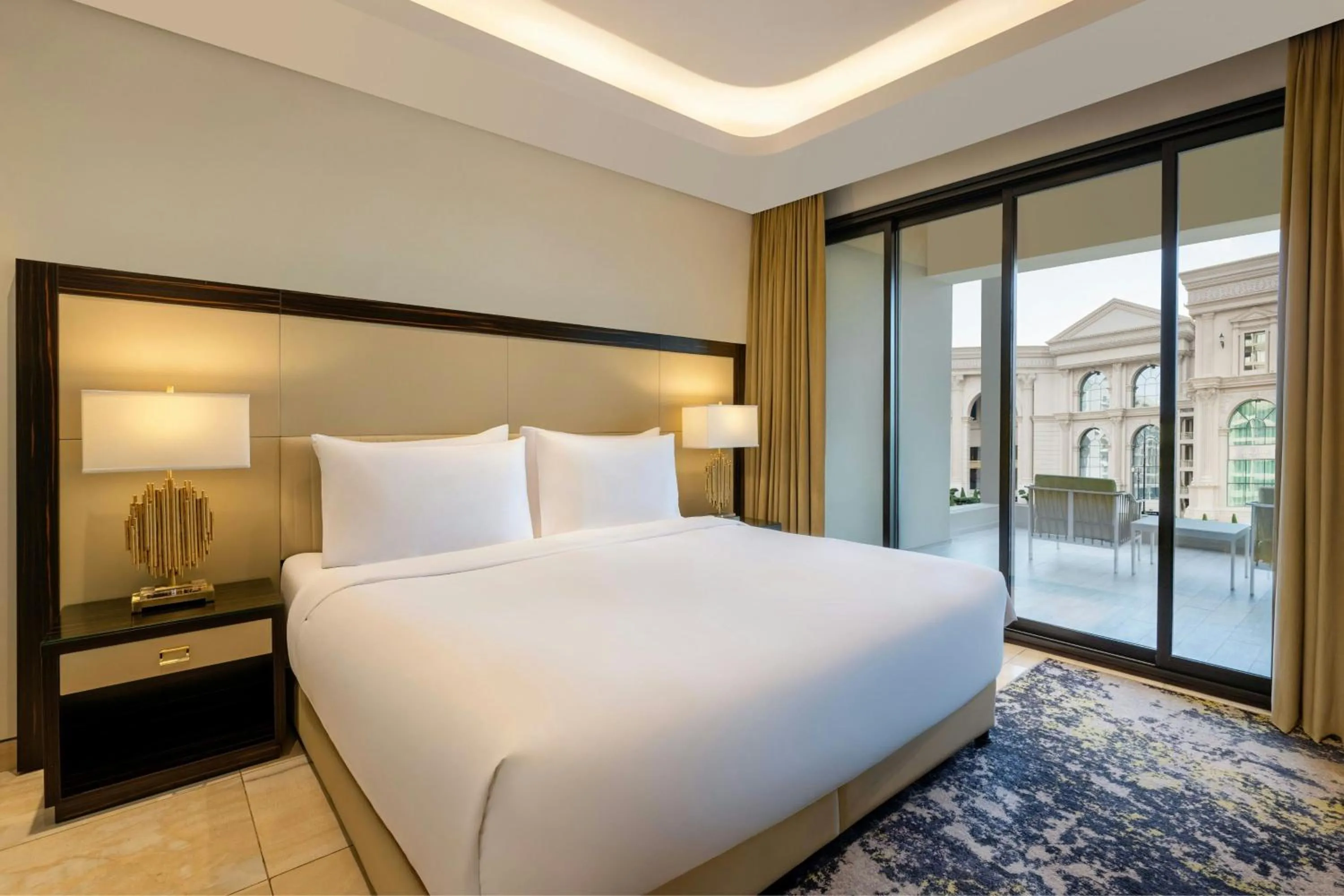 One-Bedroom Deluxe King Suite Apartment with Balcony and Place Vendome Mall View in Agora, Doha, Autograph Collection
