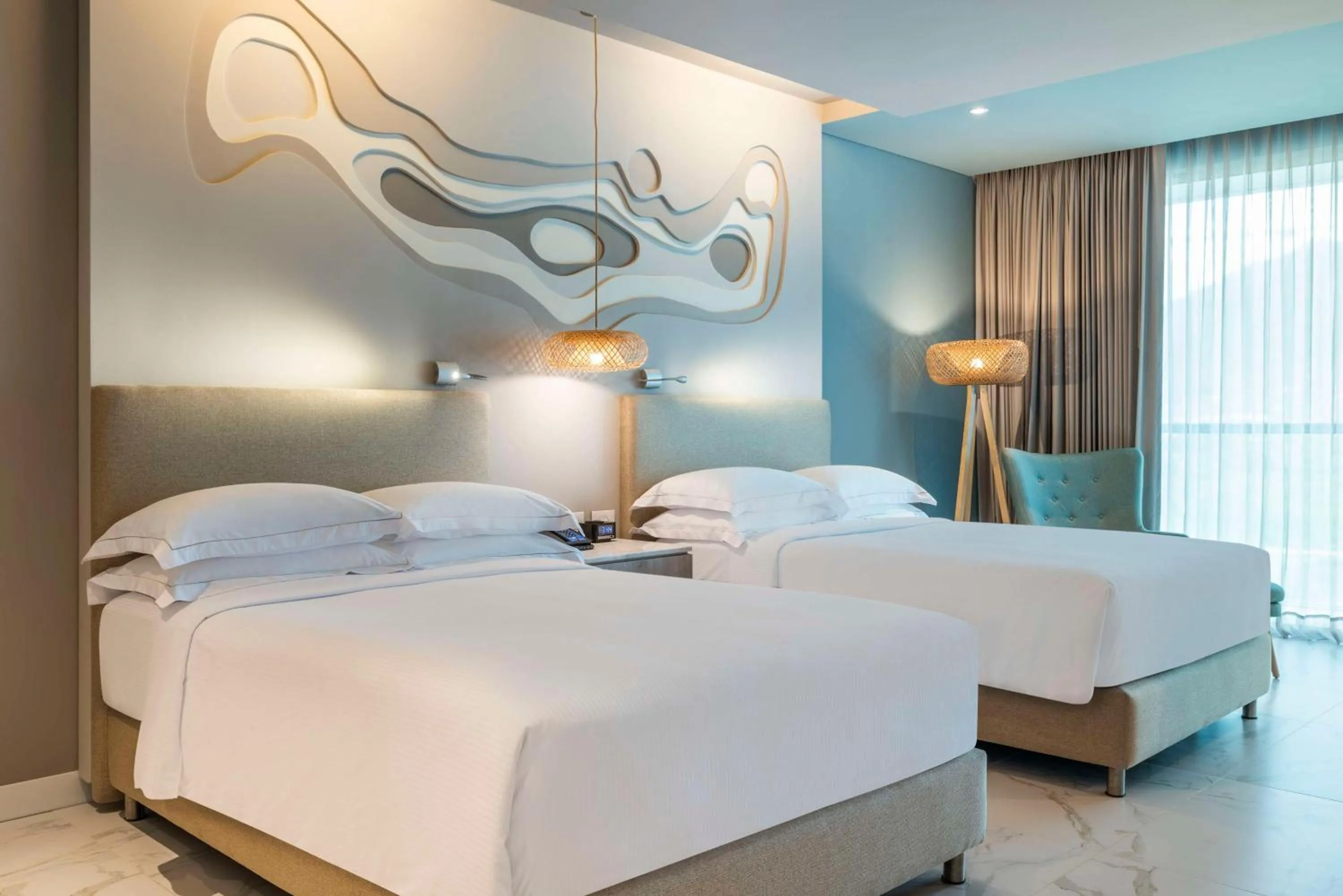 Double Room with Two Double Beds and Balcony - City View in Hilton Santa Marta