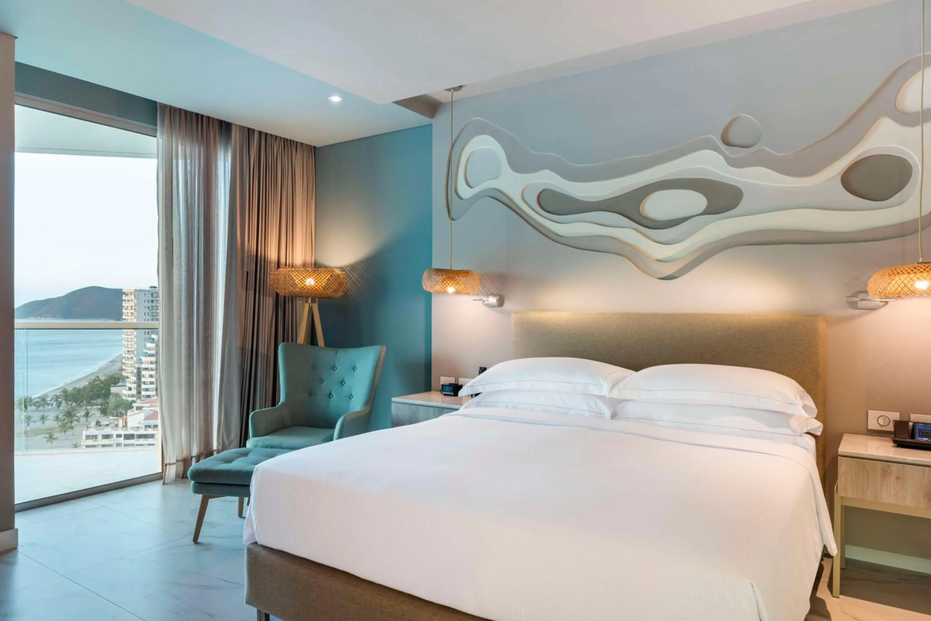 King Room with Balcony and Ocean View in Hilton Santa Marta