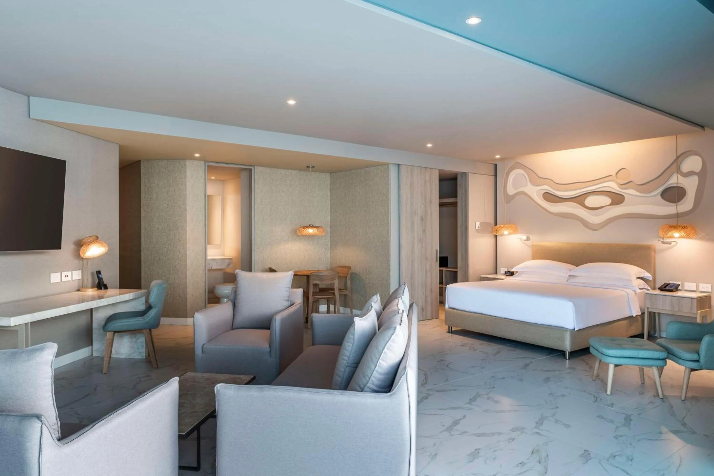 Junior Suite with One King Bed and Balcony - Ocean View  in Hilton Santa Marta