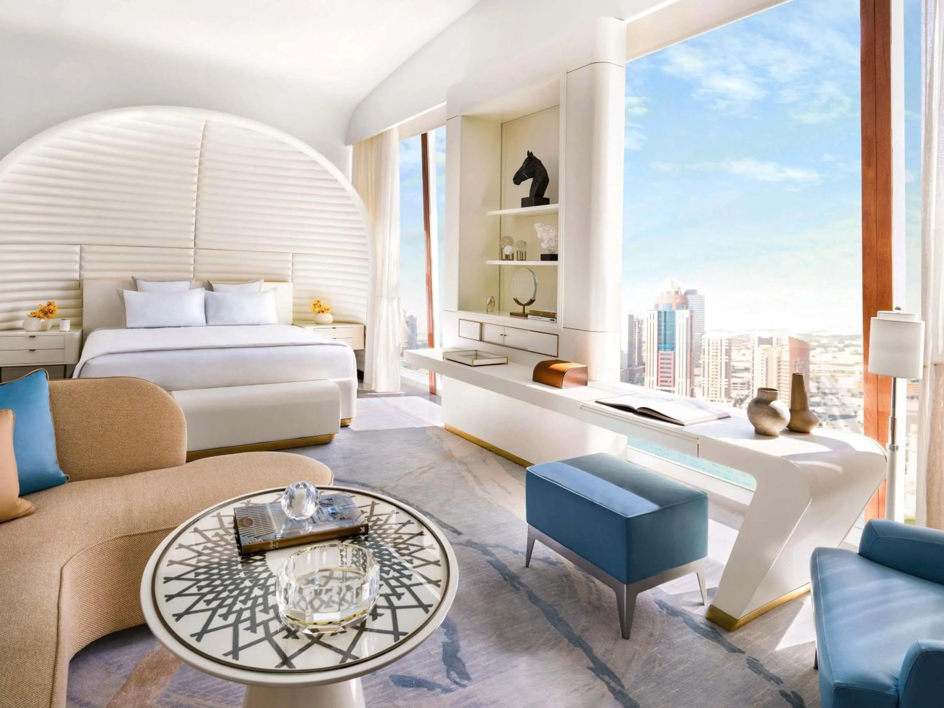Junior Suite with Balcony and City View in Fairmont Doha