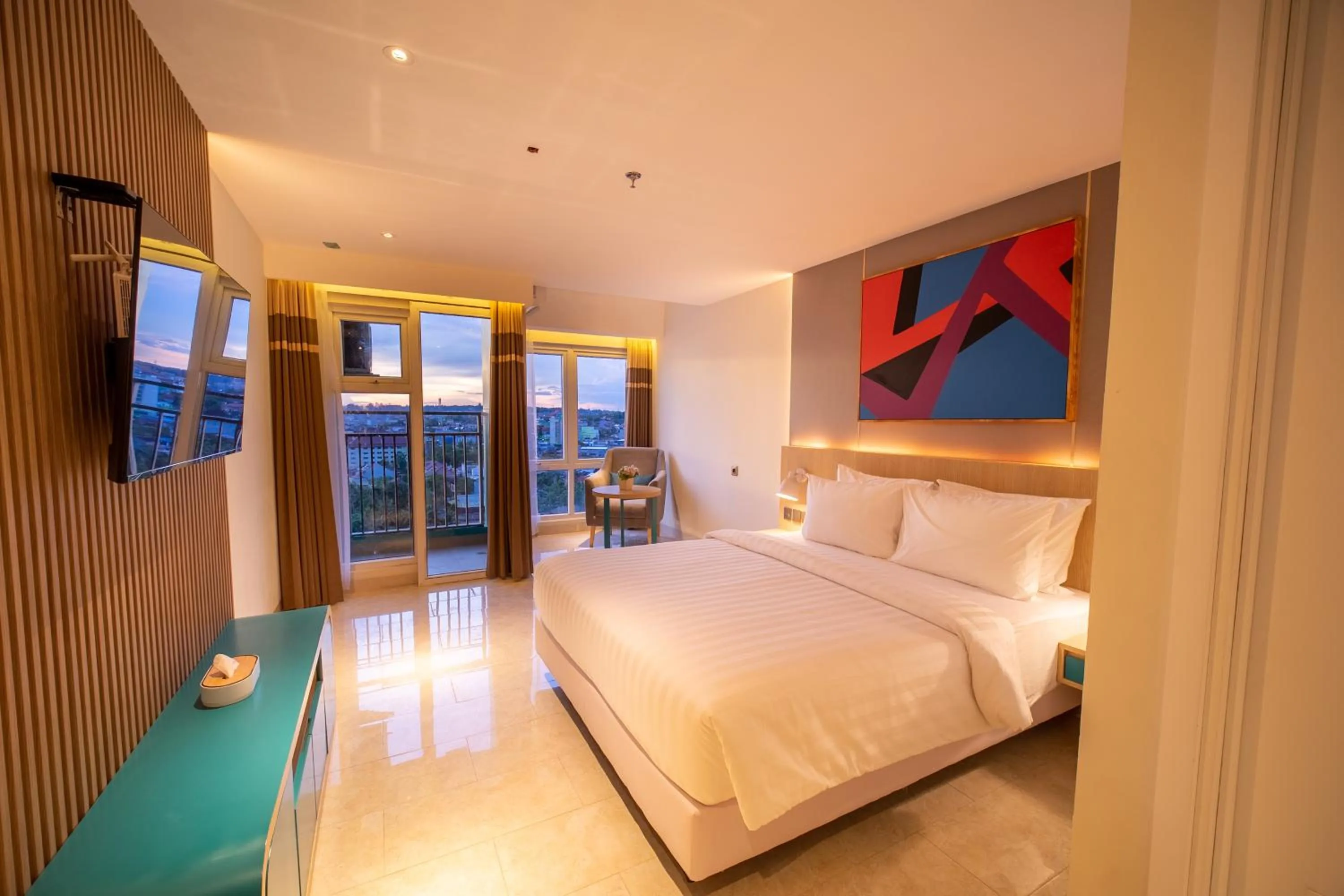Superior Double or Twin Room with Sea View in Pentacity Hotel Balikpapan