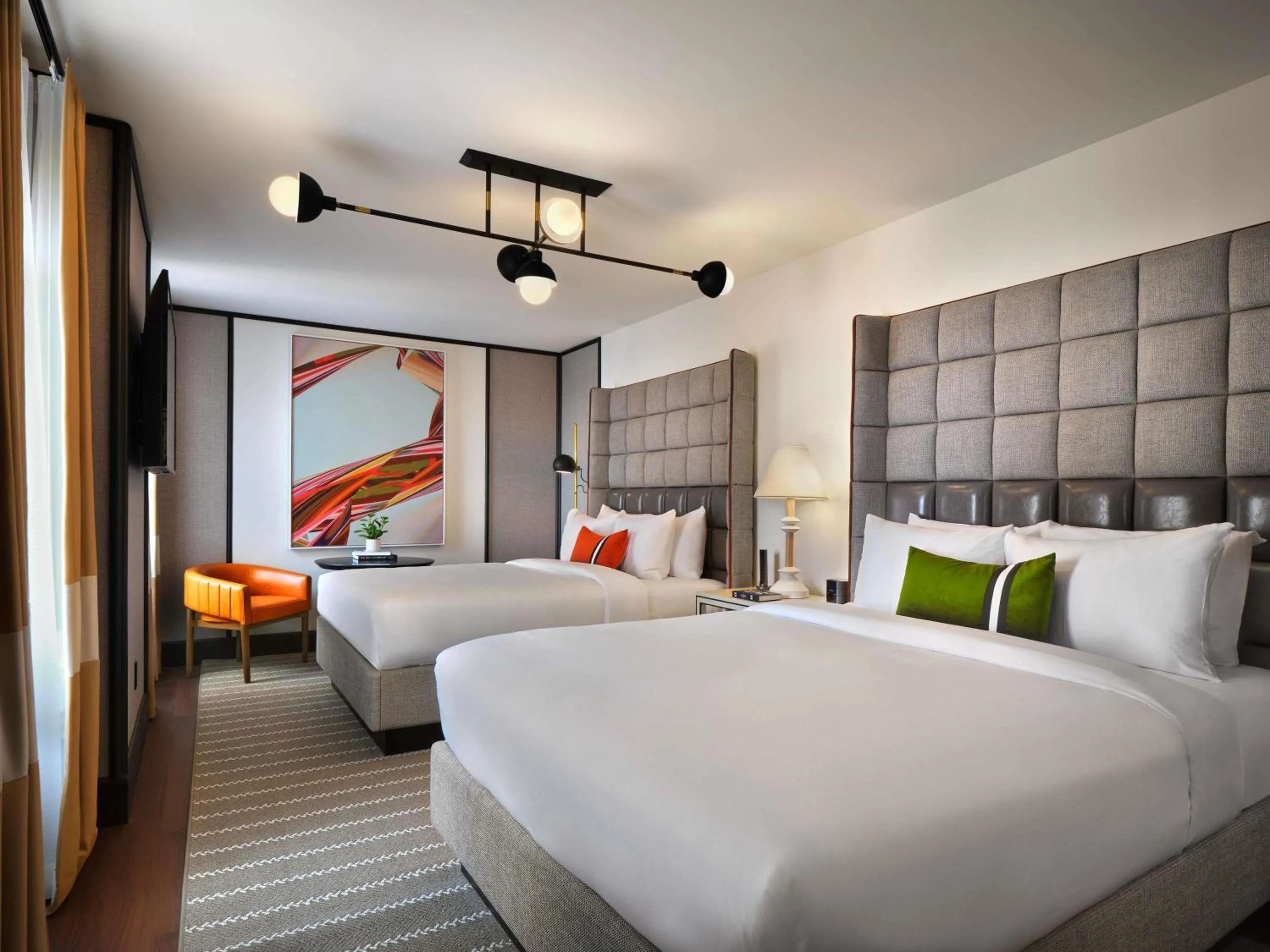 Deluxe Double Queen Room with Roll-In Shower in 21c Museum Hotel St Louis