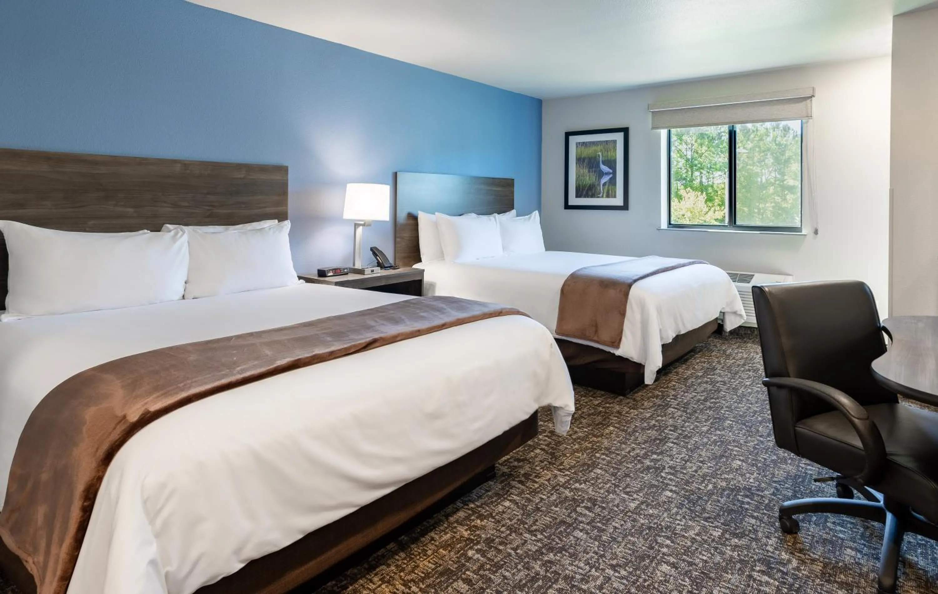 Queen Room with Two Queen Beds - Mobility Accessible in My Place Hotel-Jacksonville-Camp Lejeune, NC