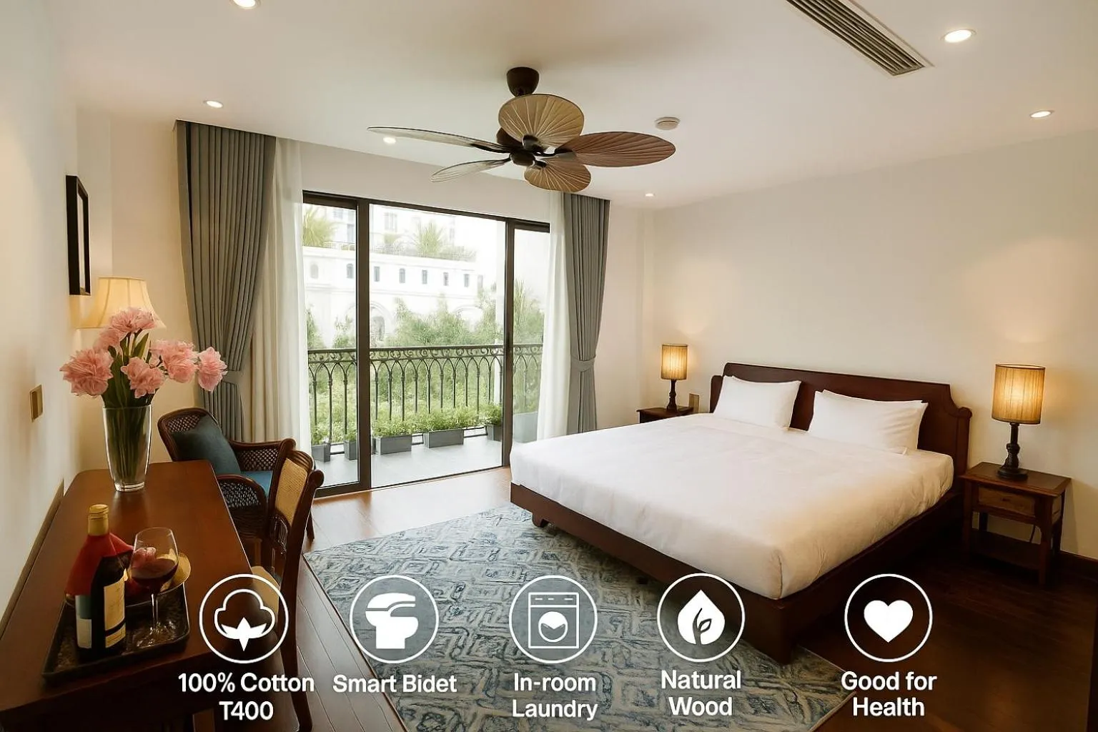 King Suite with Balcony in Camellia Residence Hanoi