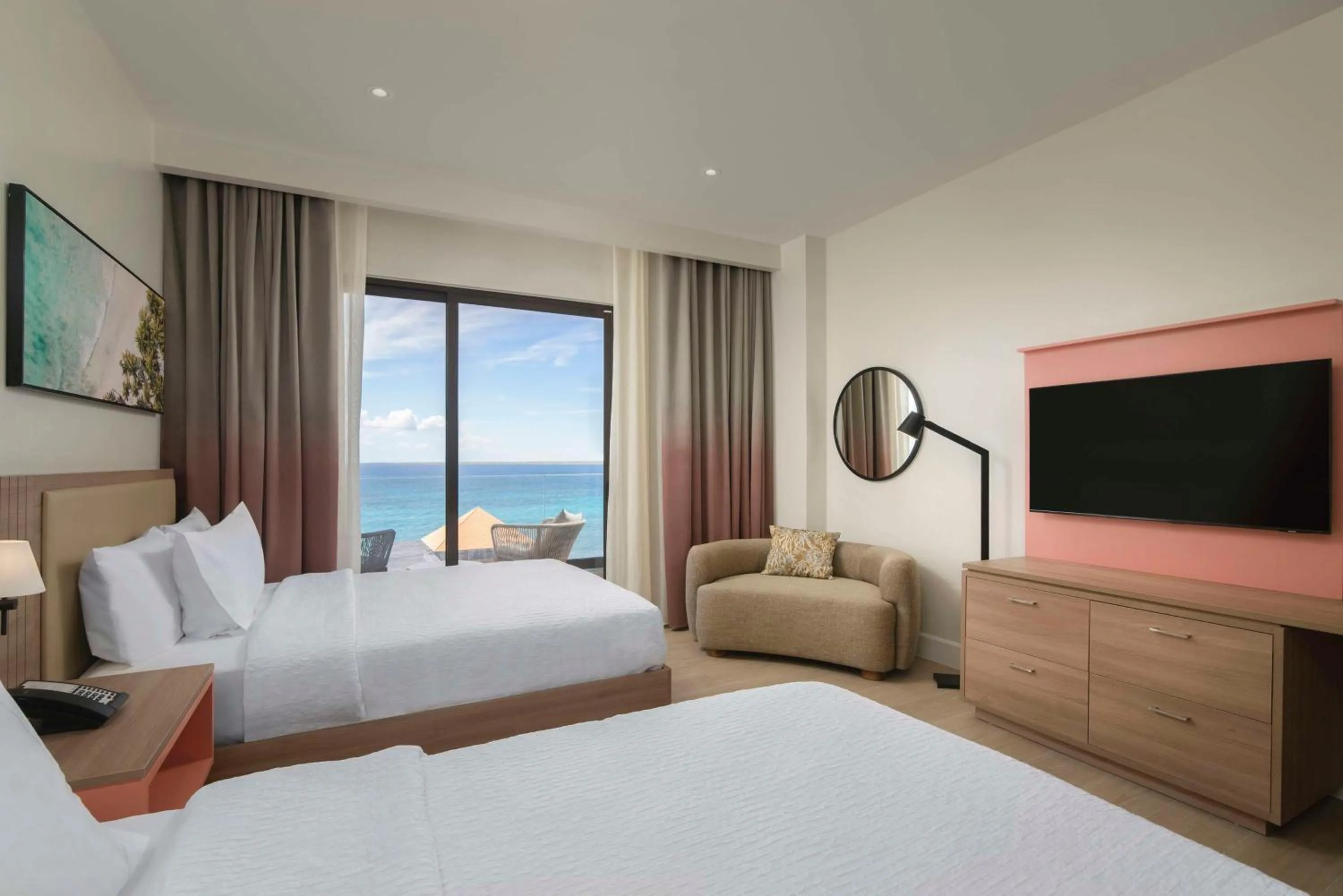 Premium Room with Two Queen Beds - Ocean Front View in Hilton Garden Inn La Romana