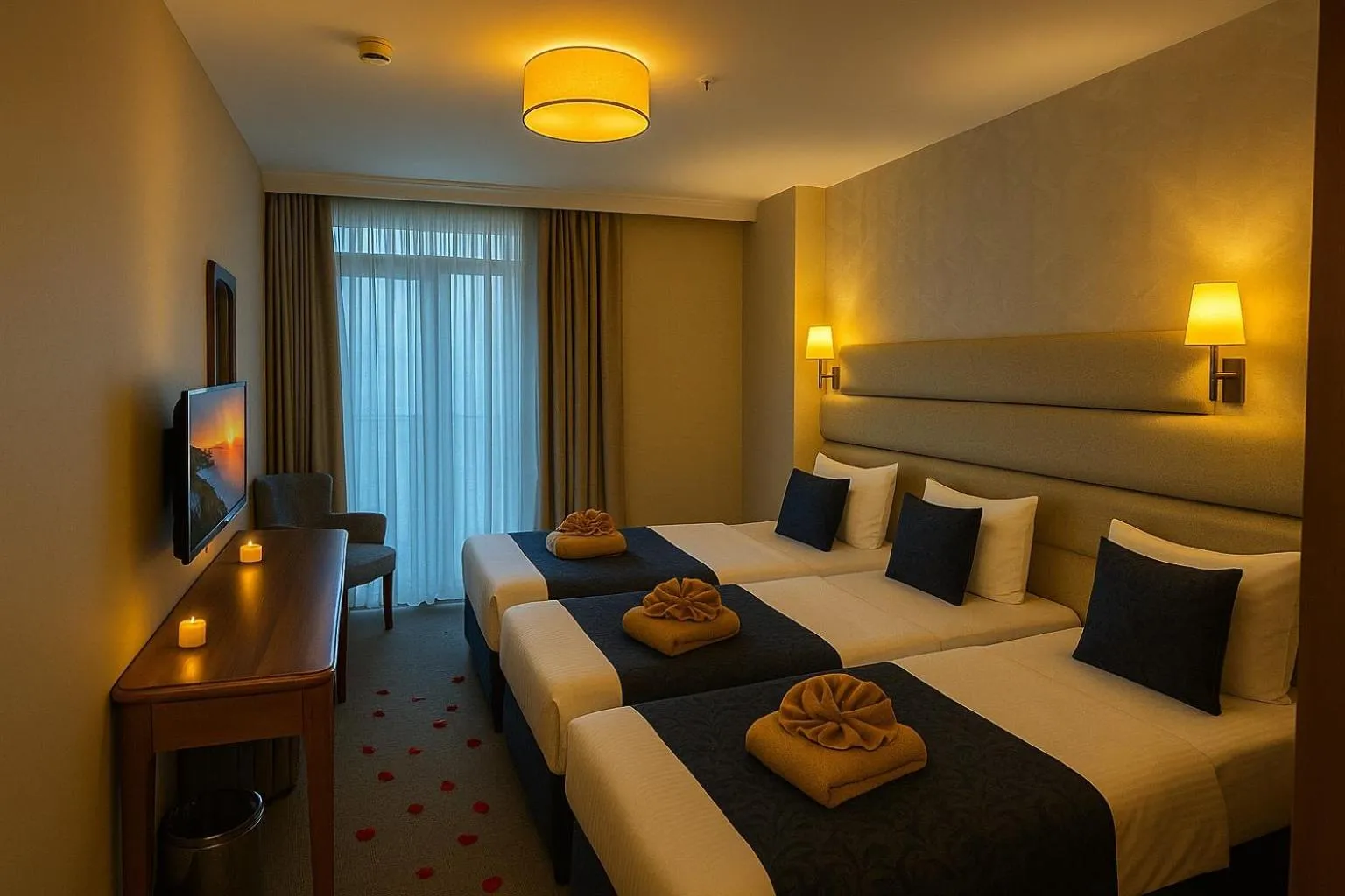 Triple Room with City View in Istanbul Midpoint Hotel