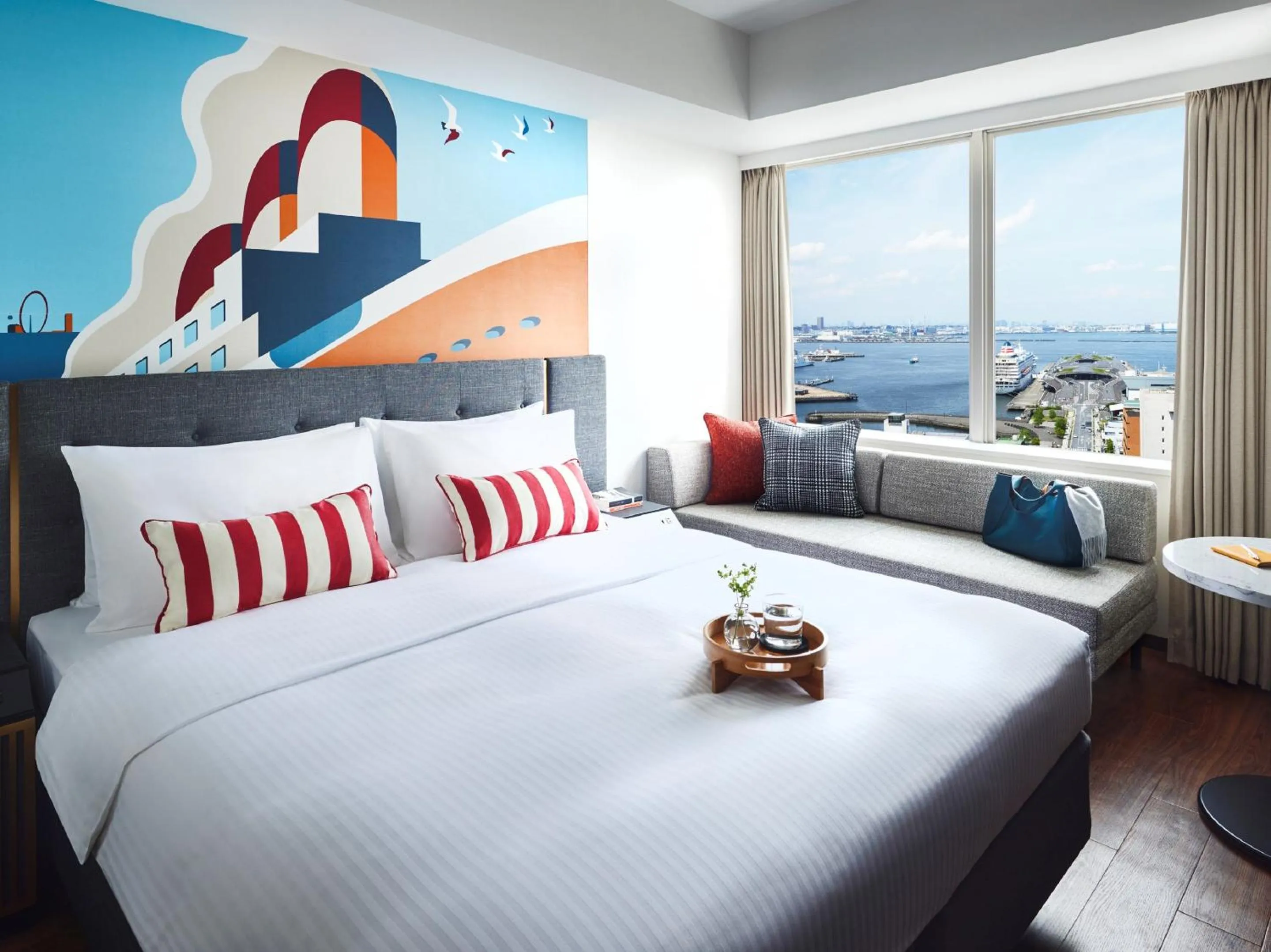 Studio Double Harbor View in Citadines Harbour Front Yokohama