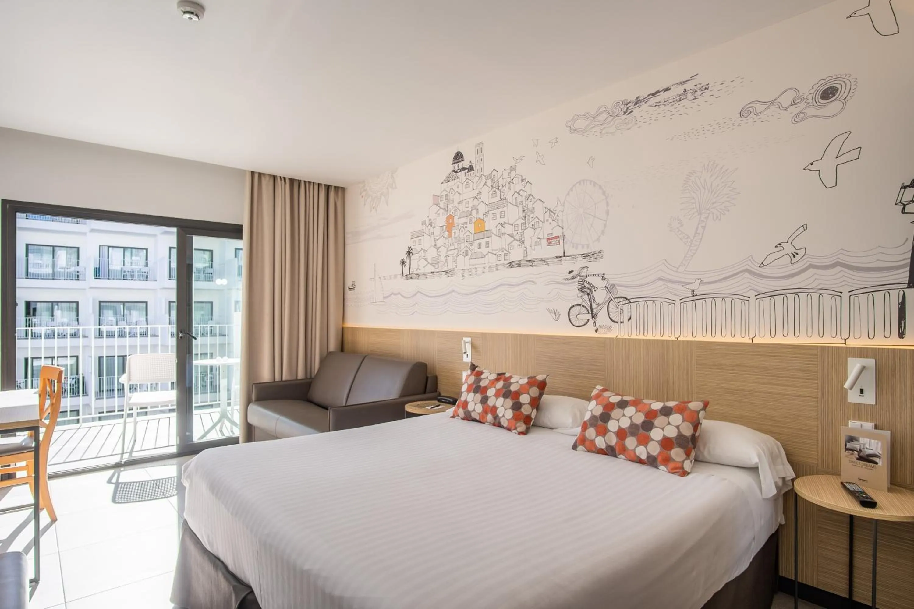 Premier Double Room with side Sea View in Hotel Cap Negret