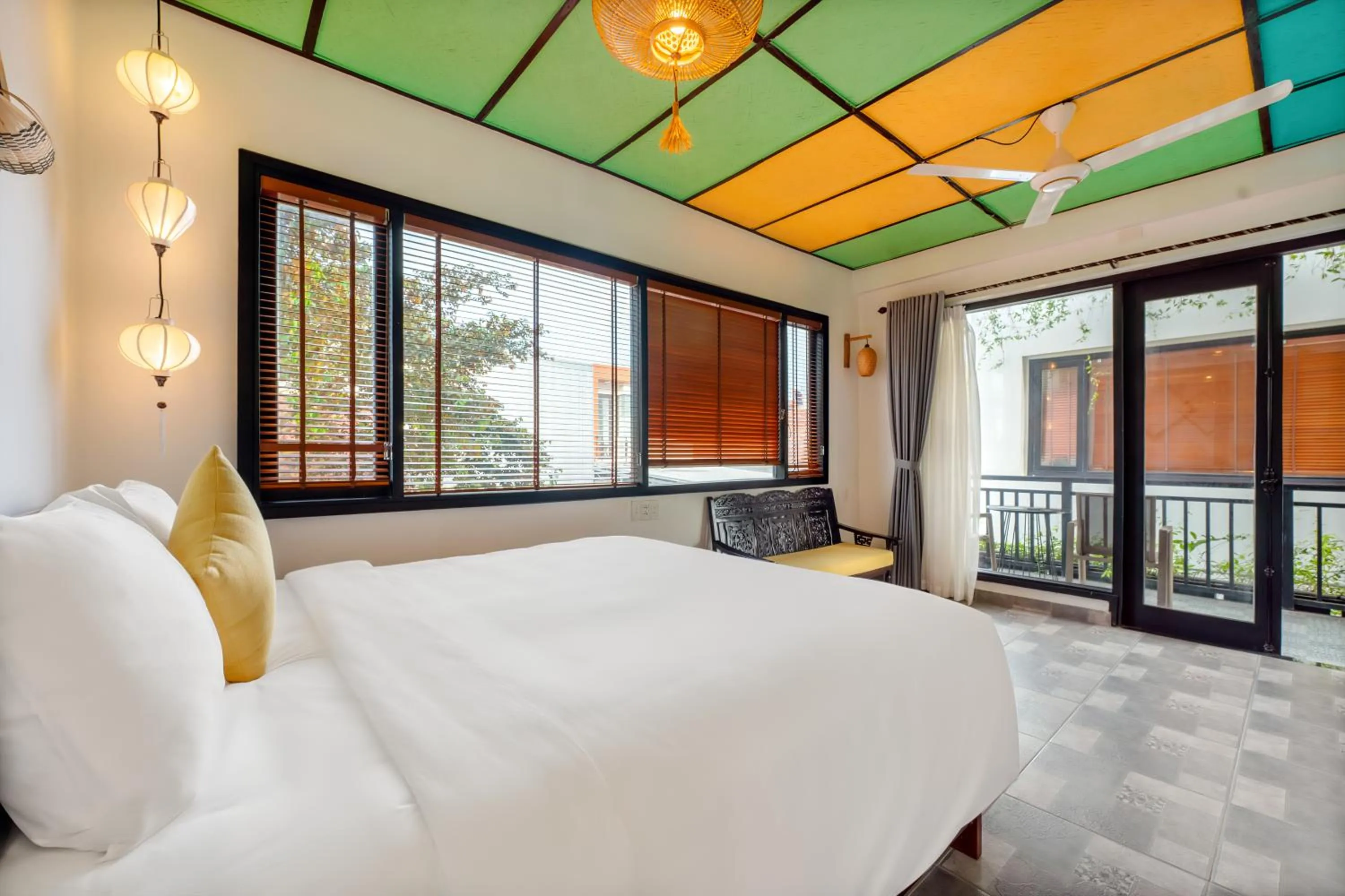 Deluxe Double Room with Balcony in Sunkised Paddy Hoi An Villa