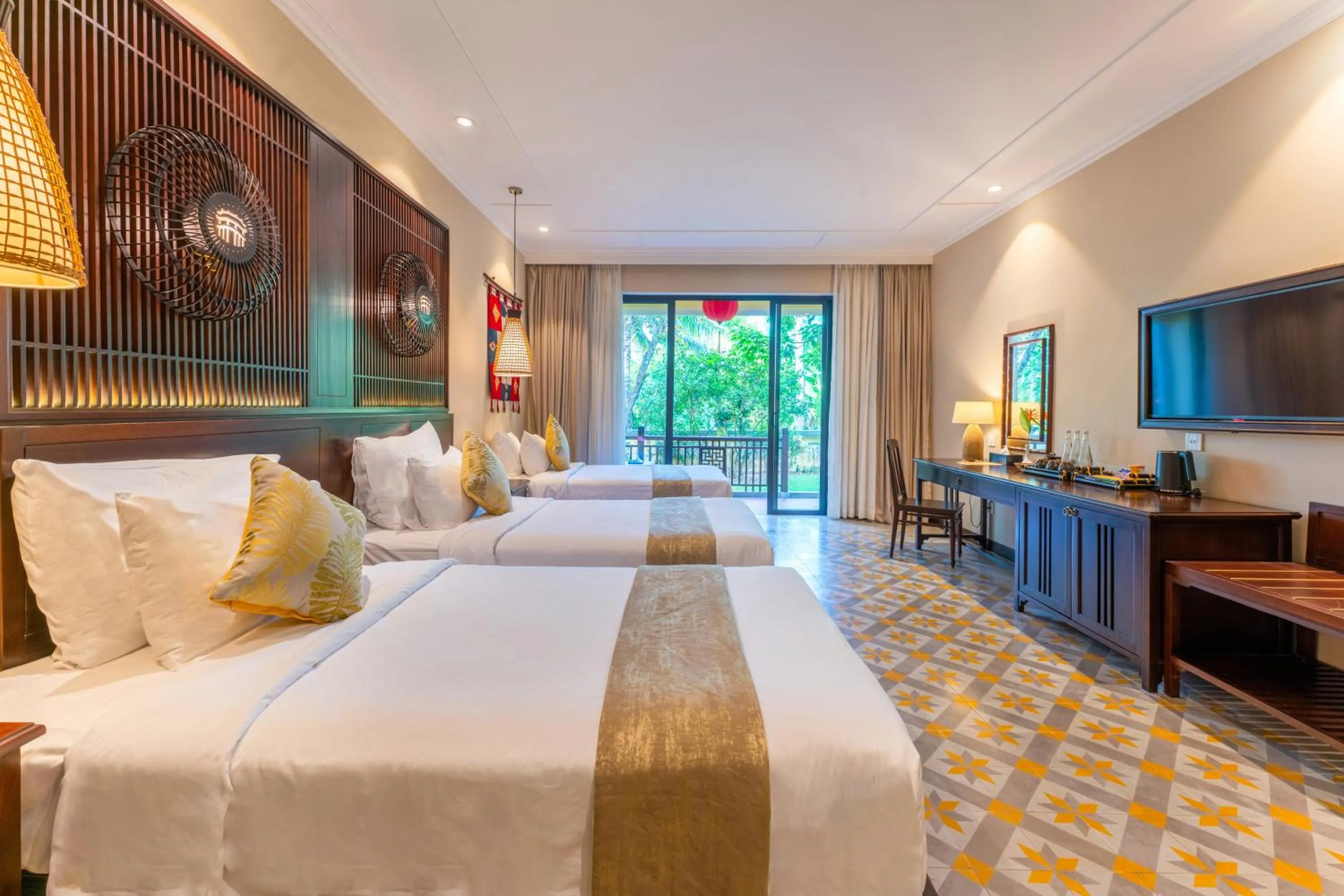 Premier Triple Pool View with Balcony in Ahoy Hoi An Boutique Resort & Spa