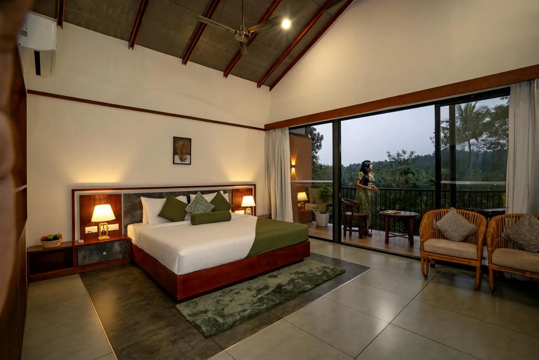 Deluxe Double Room with Balcony in Crystal Kuruva Nature Resort & Spa