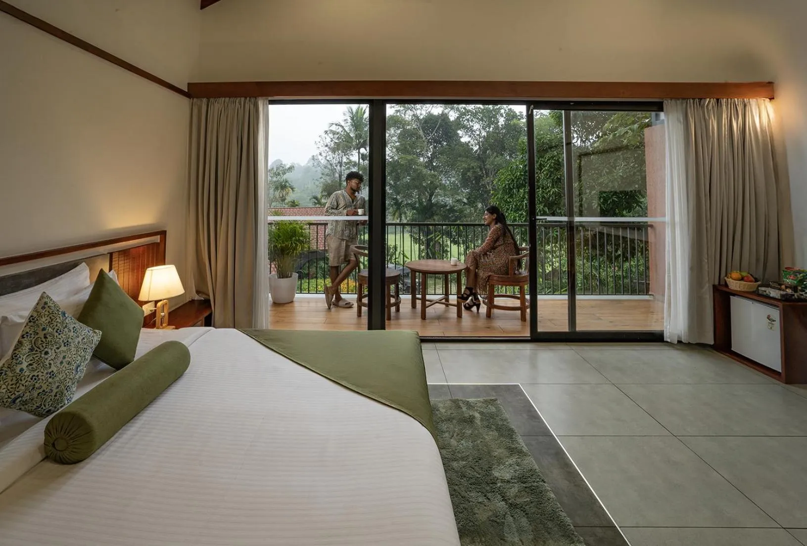 Deluxe Double Room with Balcony in Crystal Kuruva Nature Resort & Spa