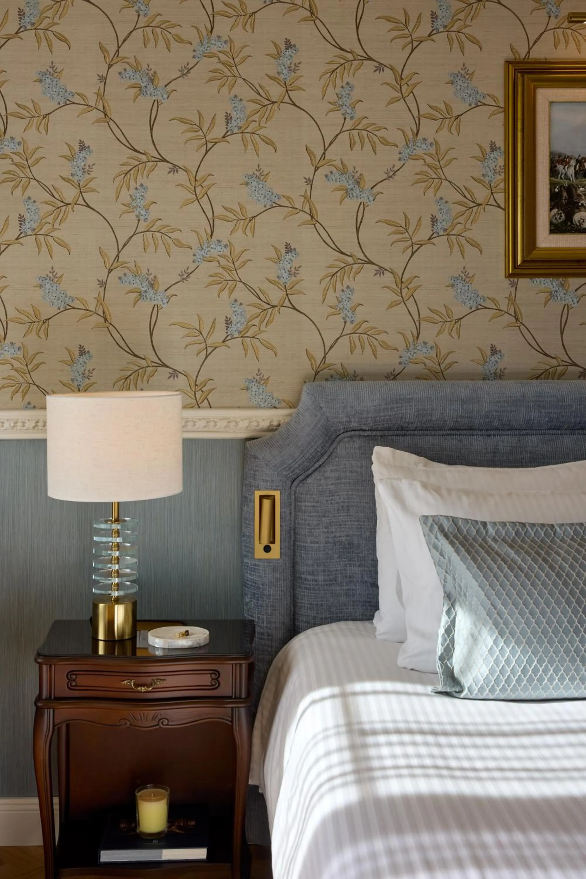 Deluxe Ladadika View with king bed, marble bathroom and wooden floor in Mediterranean Palace