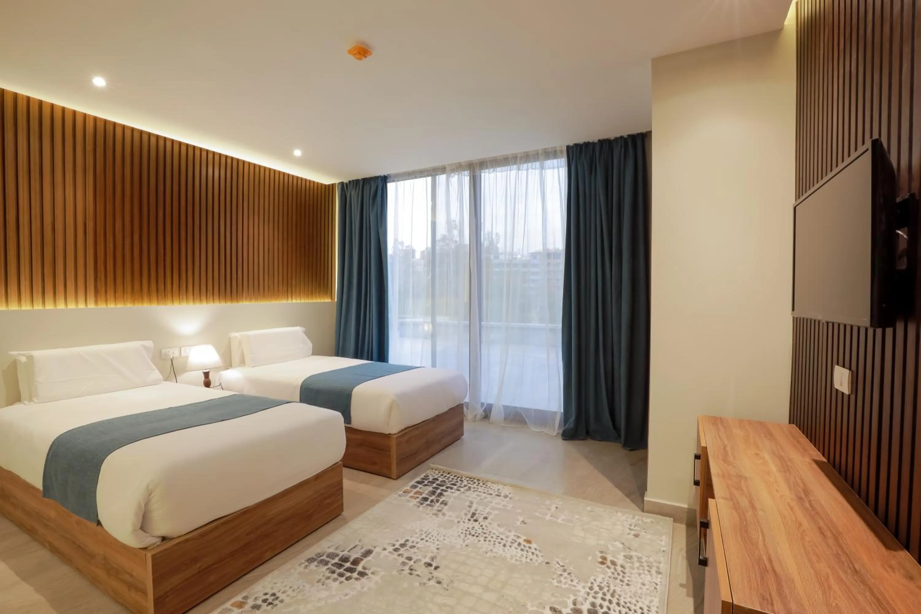 Deluxe Twin Room with Terrace & Garden View  in Pyramid Front Hotel