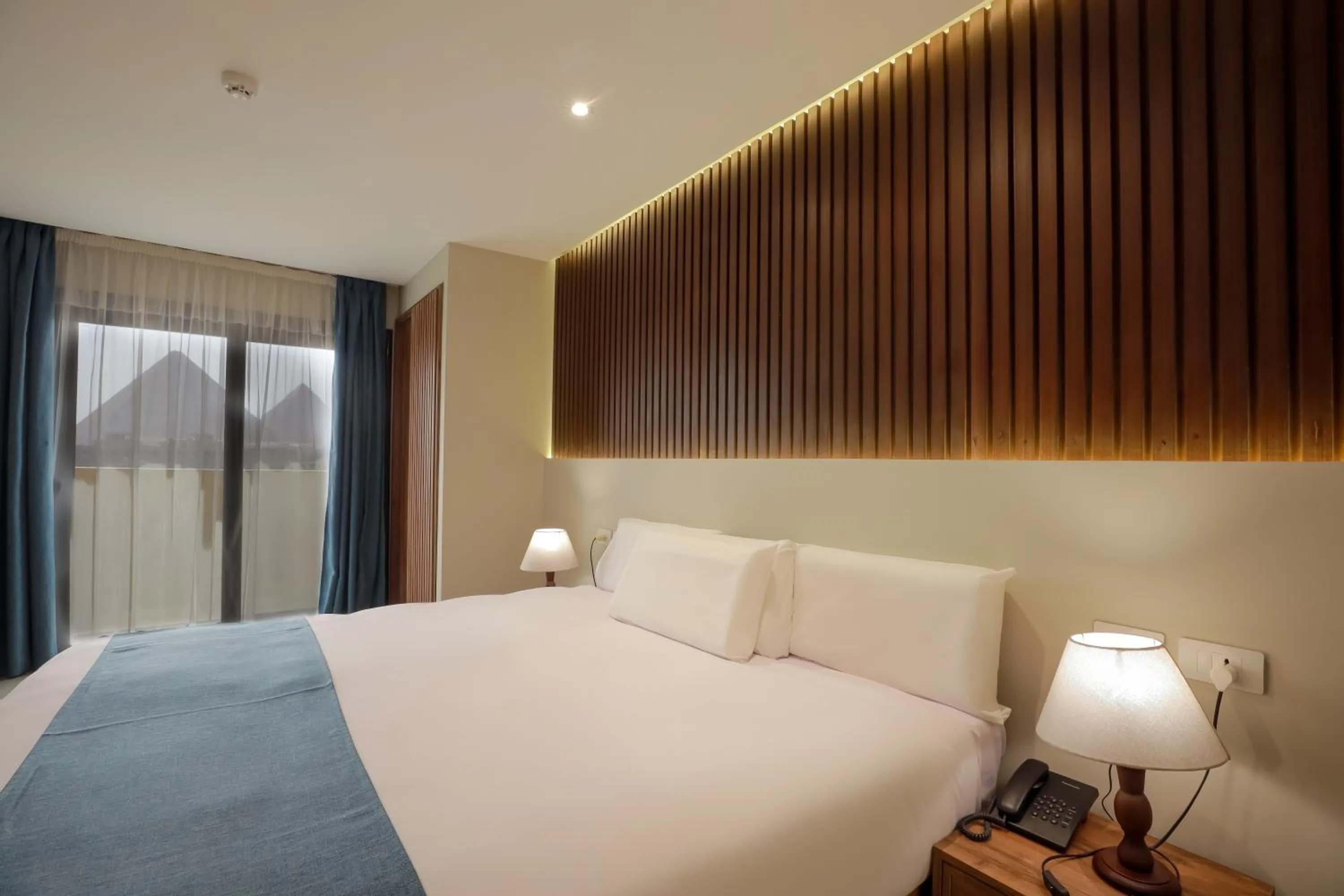 Deluxe Double Room with Pyramids Front View in Pyramid Front Hotel