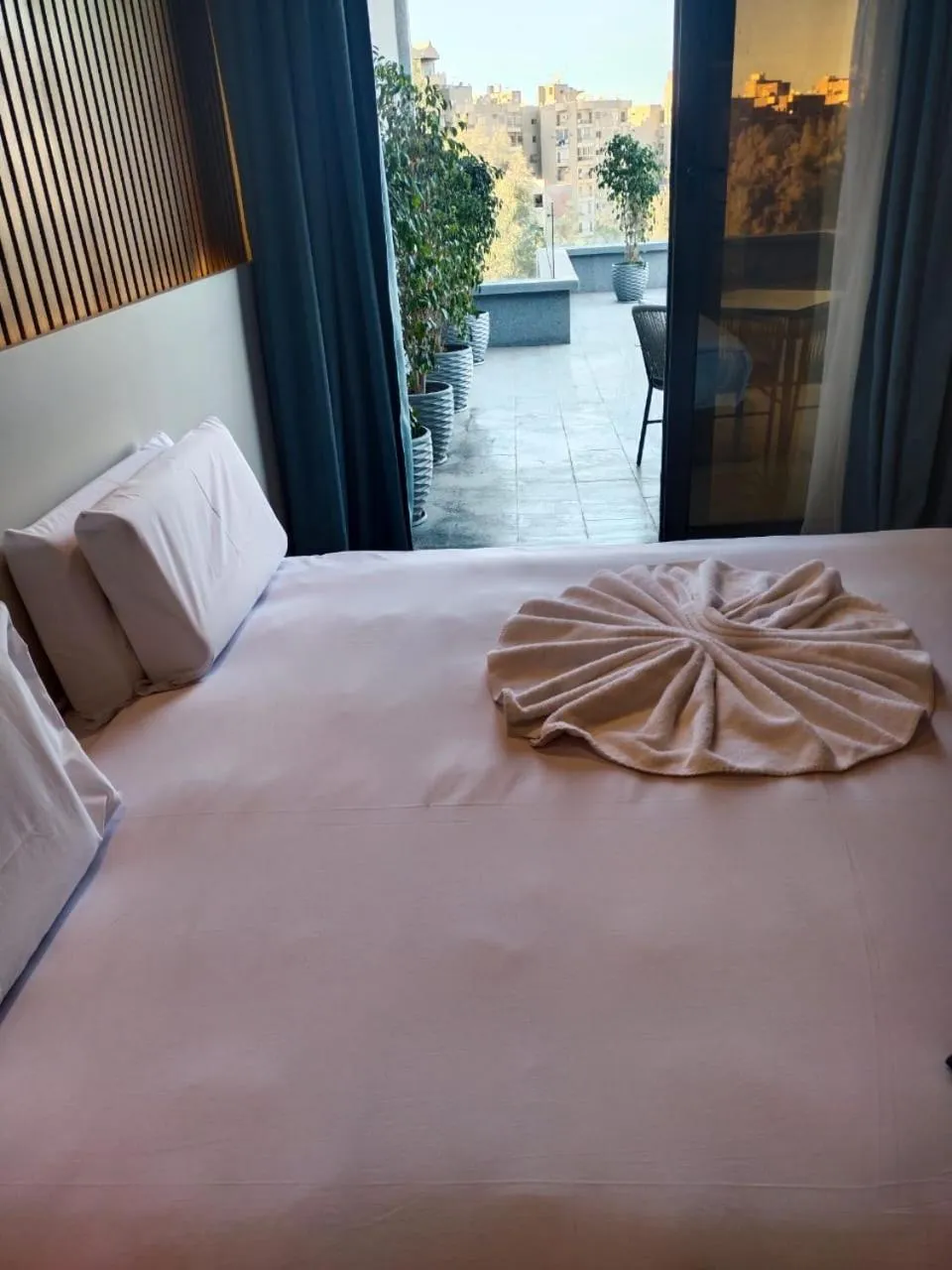 Deluxe Double Room with Terrace & Garden View in Pyramid Front Hotel