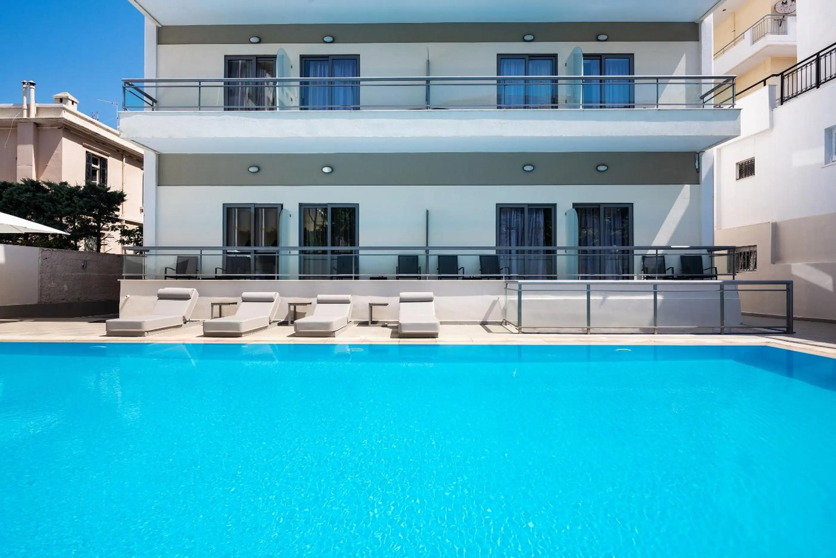 Superior Double Room with Pool View in Angela Downtown Hotel