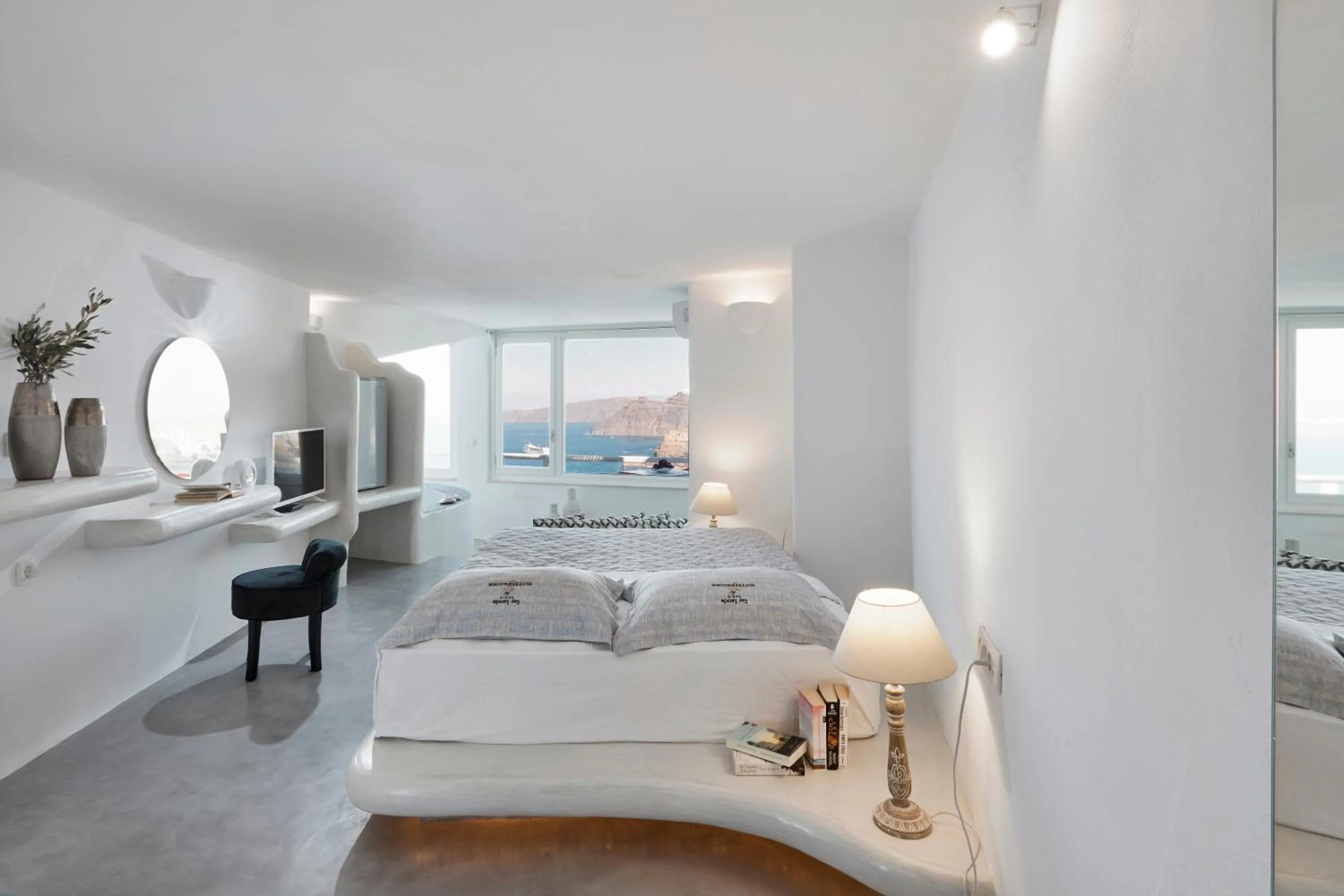 Divine Suite Caldera View in Suites of the Gods Cave Spa Hotel