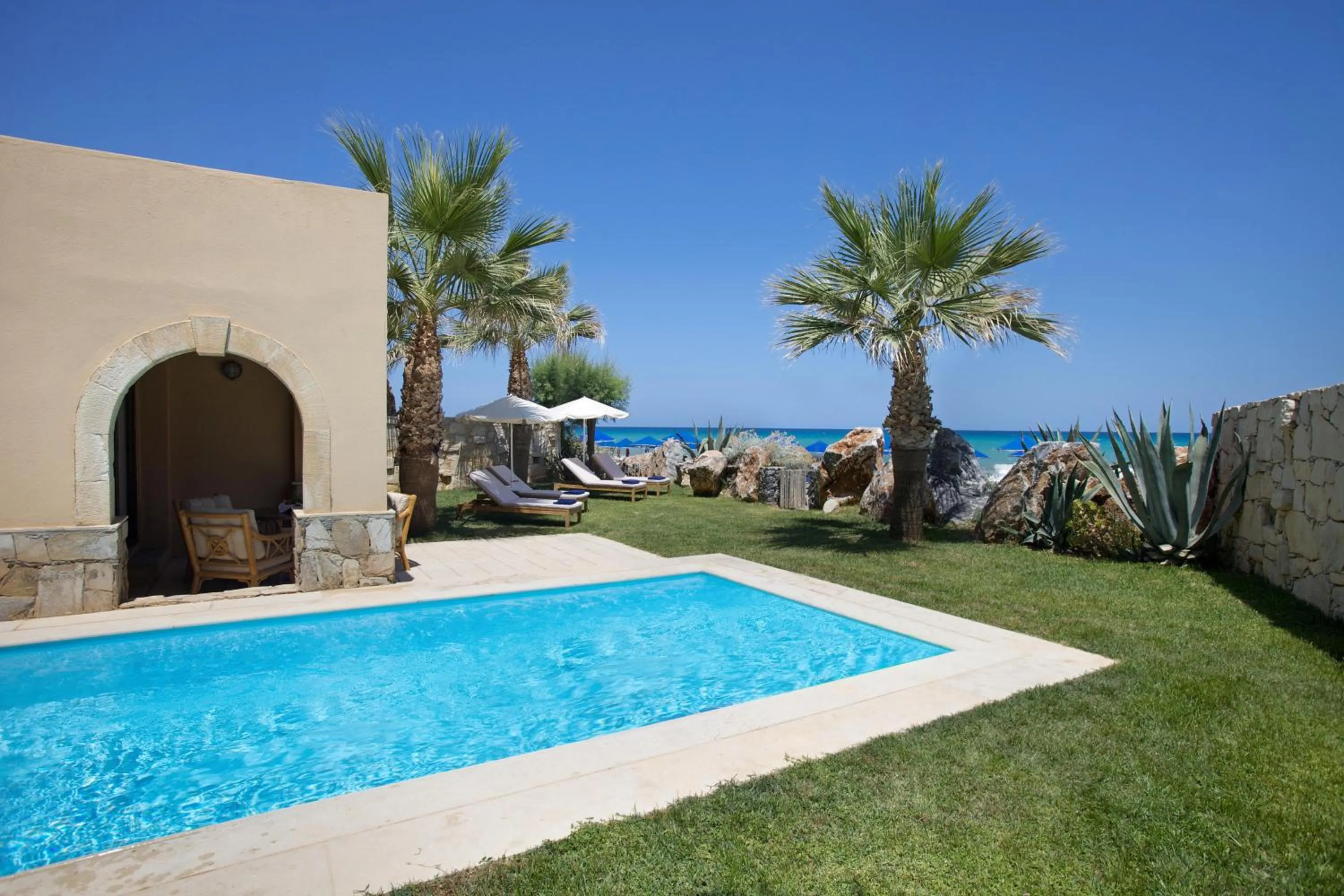 Mythica Two Bedroom Beachfront Villa with Private Pool in Aquila Rithymna Beach
