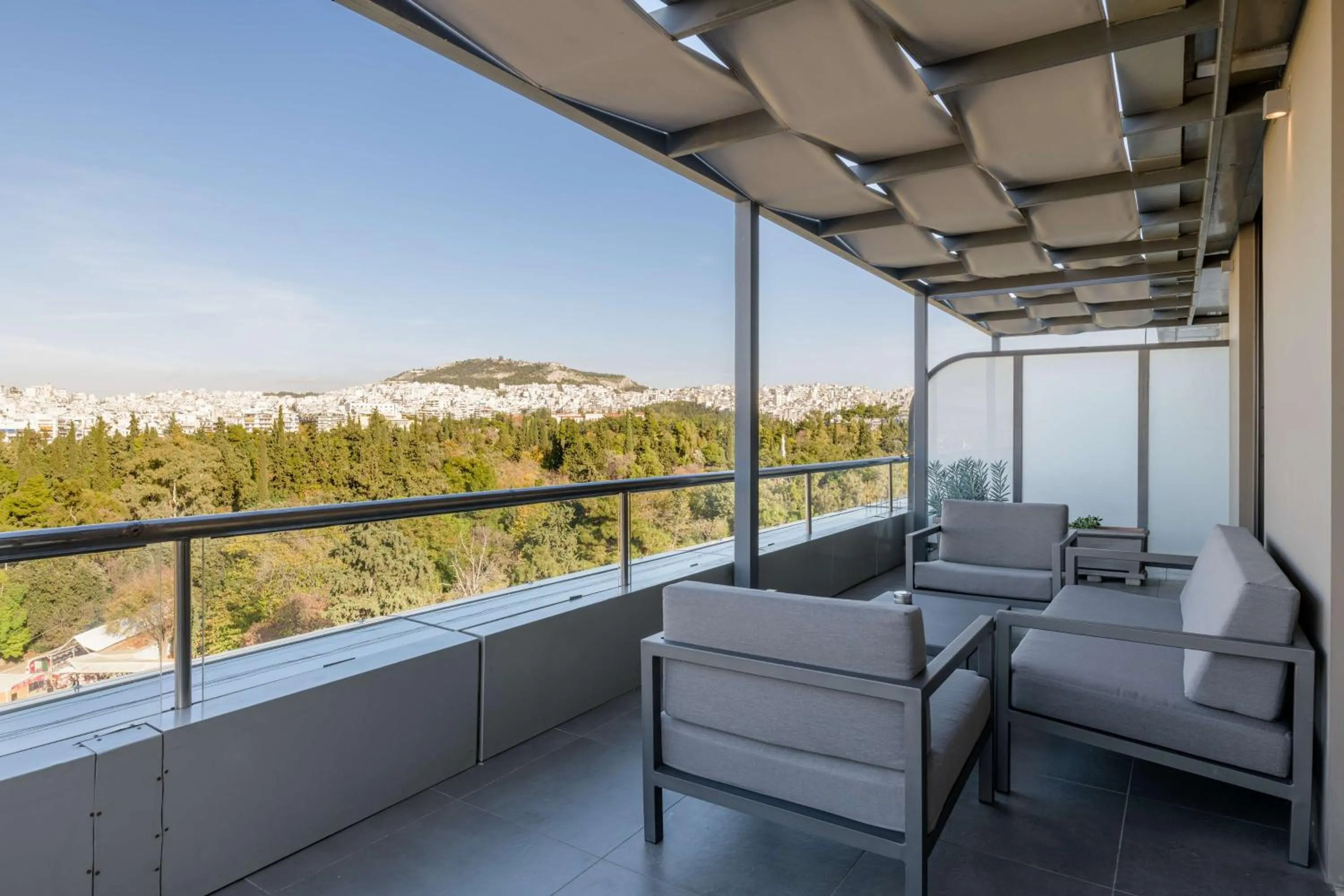 Presidential Suite with Park View and Balcony in Radisson Blu Park Hotel Athens