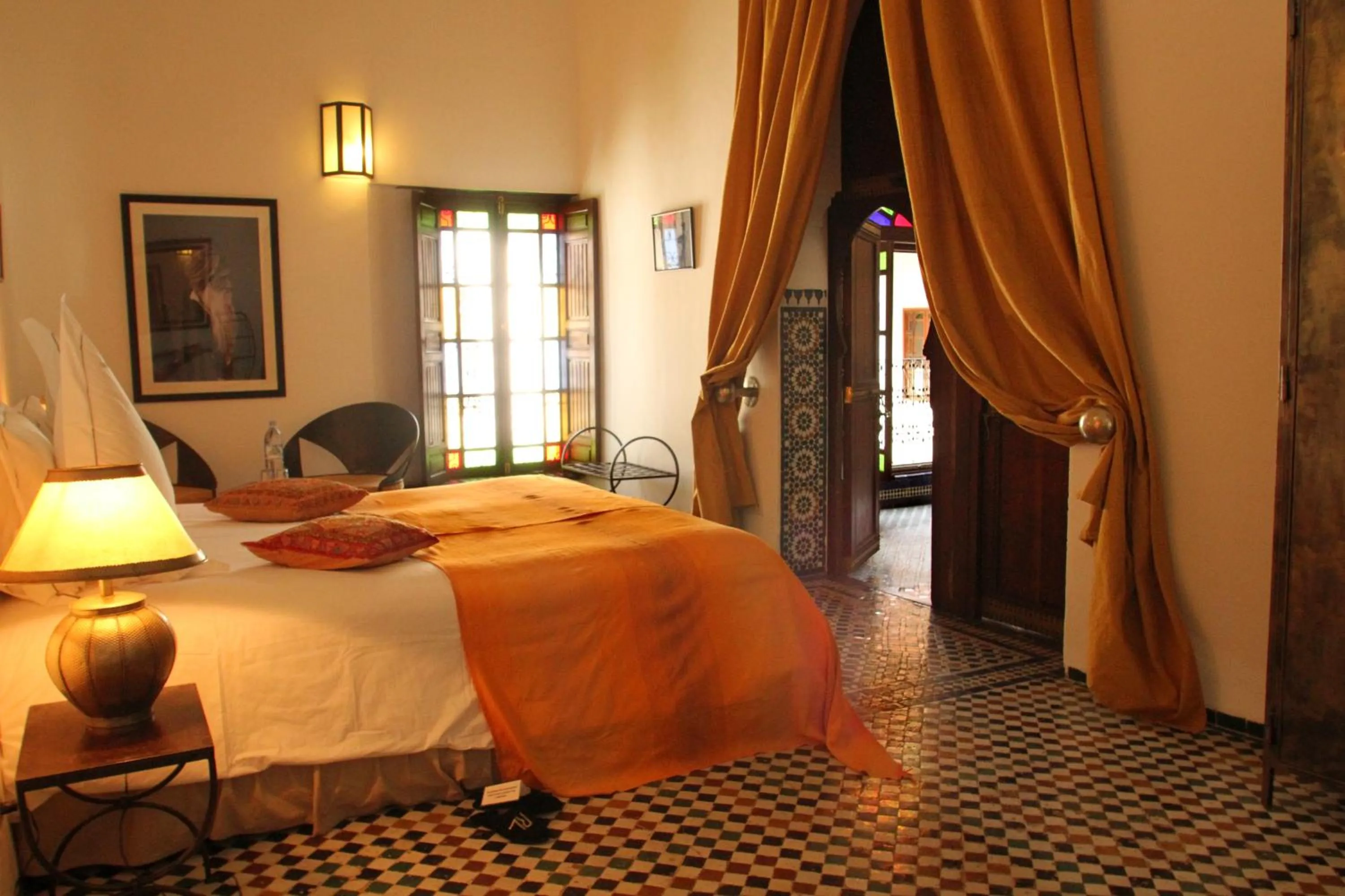 Yellow Double Room in Riad Laaroussa