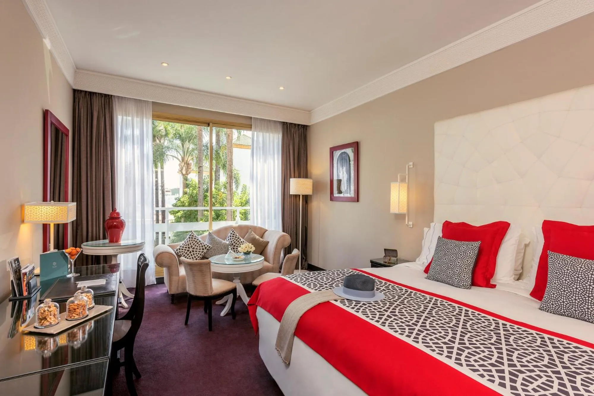 Deluxe Garden View Room With one King Bed in La Tour Hassan Palace