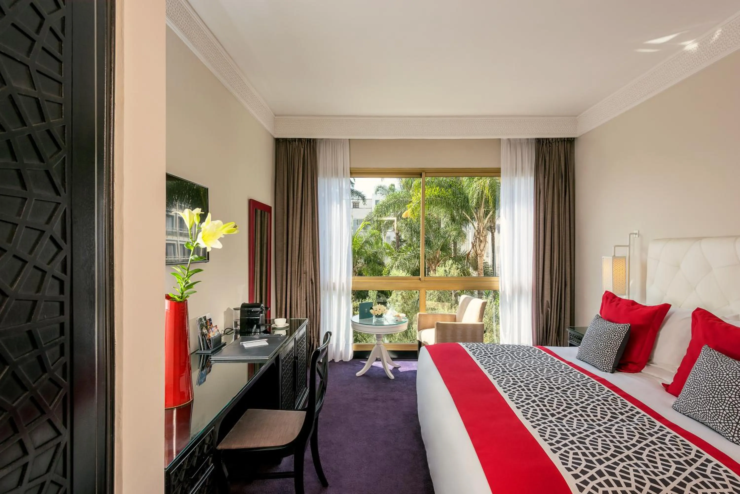 Superior Garden view room with one king bed in La Tour Hassan Palace