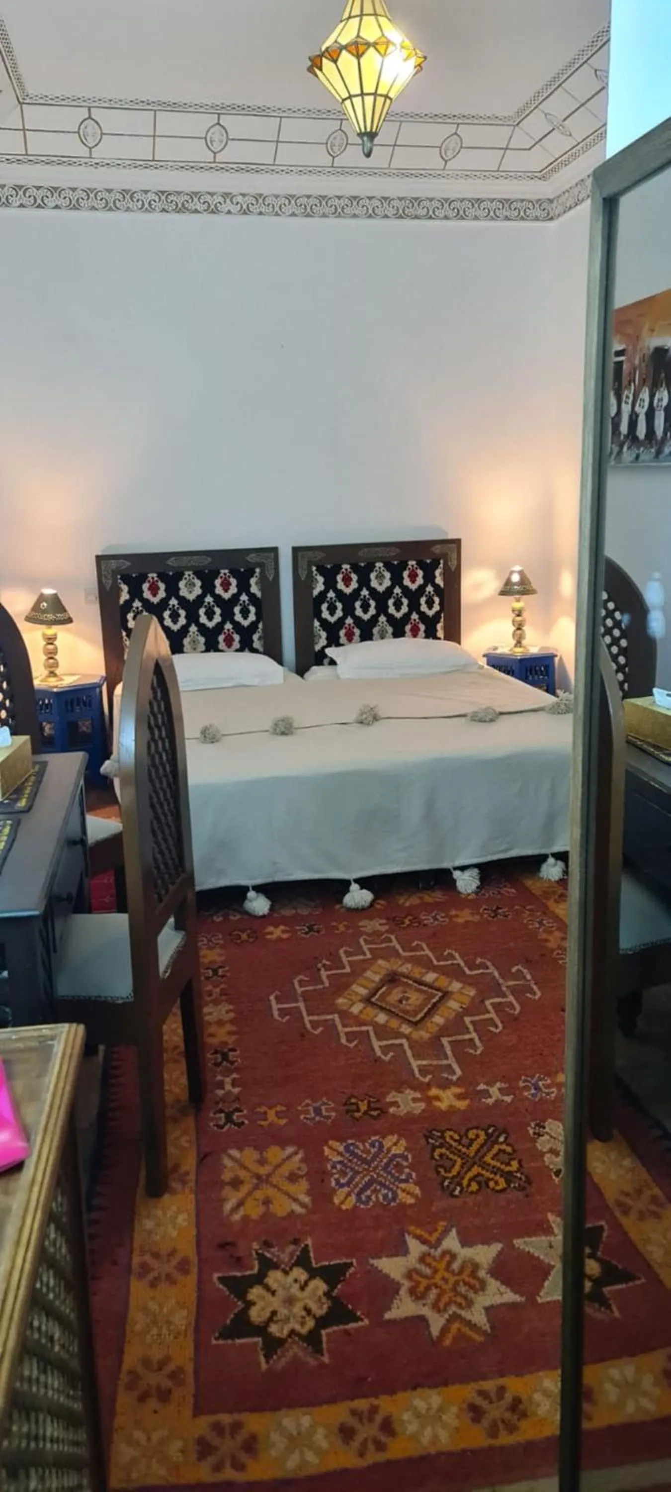 Jonquille Twin Room in Riad Aubrac