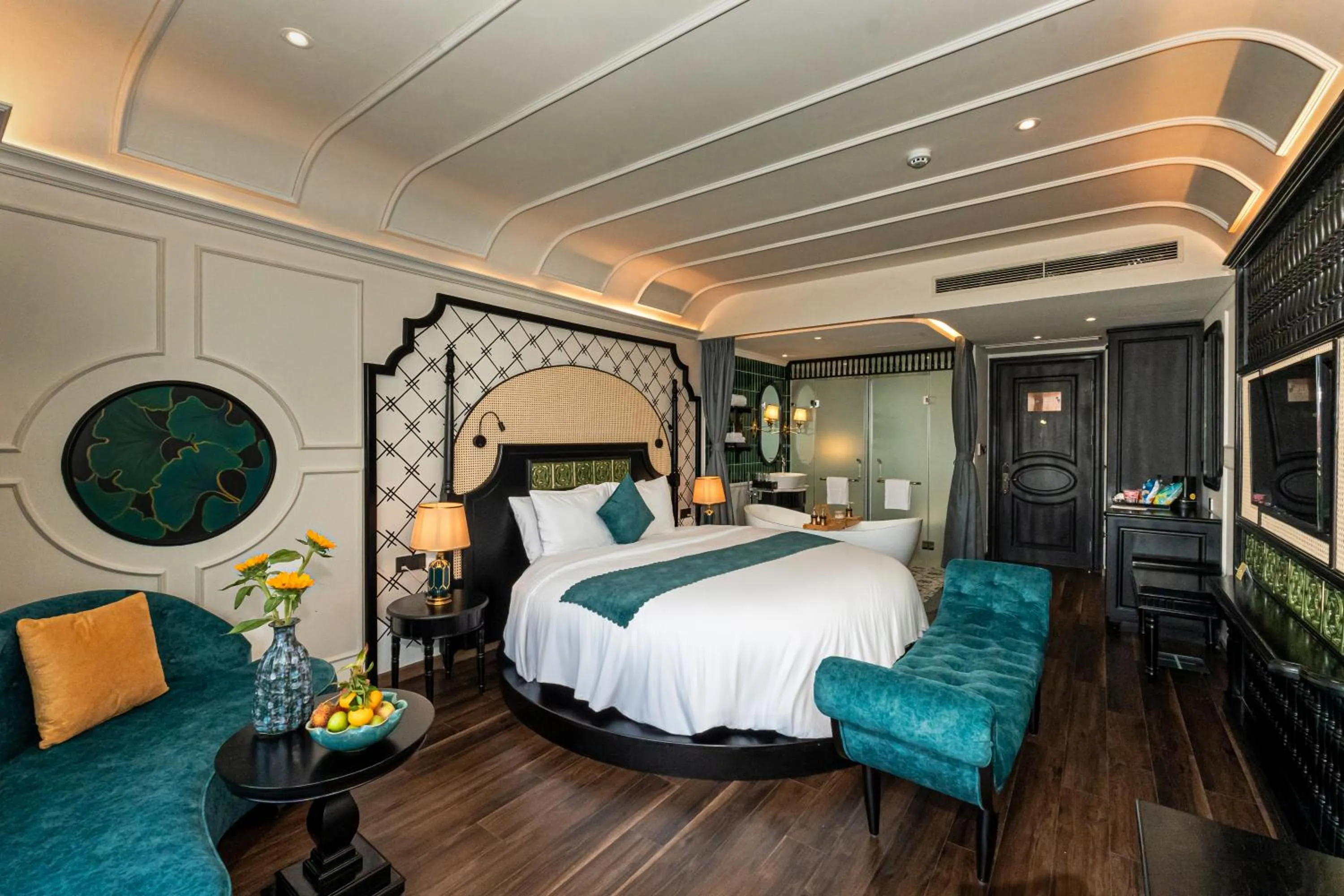 Signature Suite with Balcony in Grand Sunrise Palace Hoi An- A Luxury Indochine Hotel & Spa