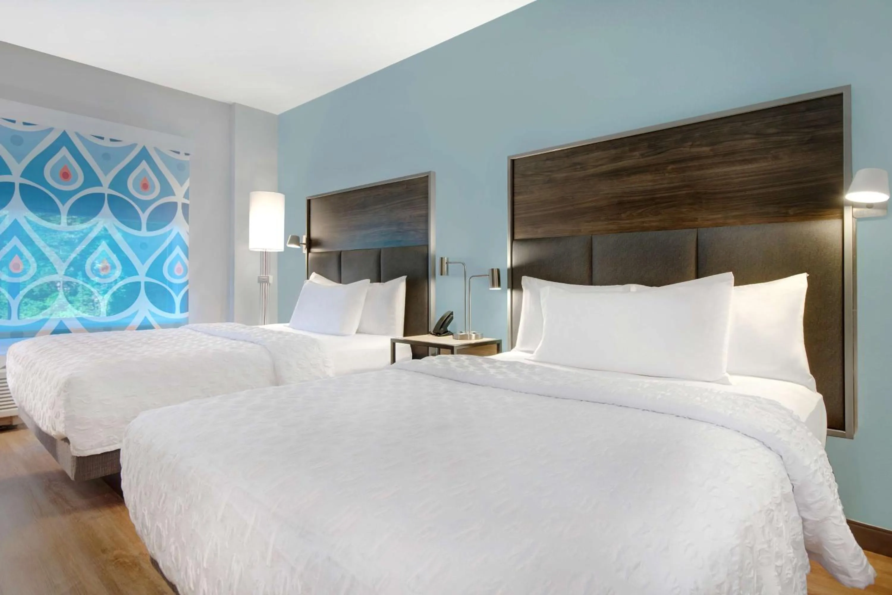 Queen Room with Two Queen Beds and Walk-In Shower in Tru By Hilton Wake Forest Raleigh North