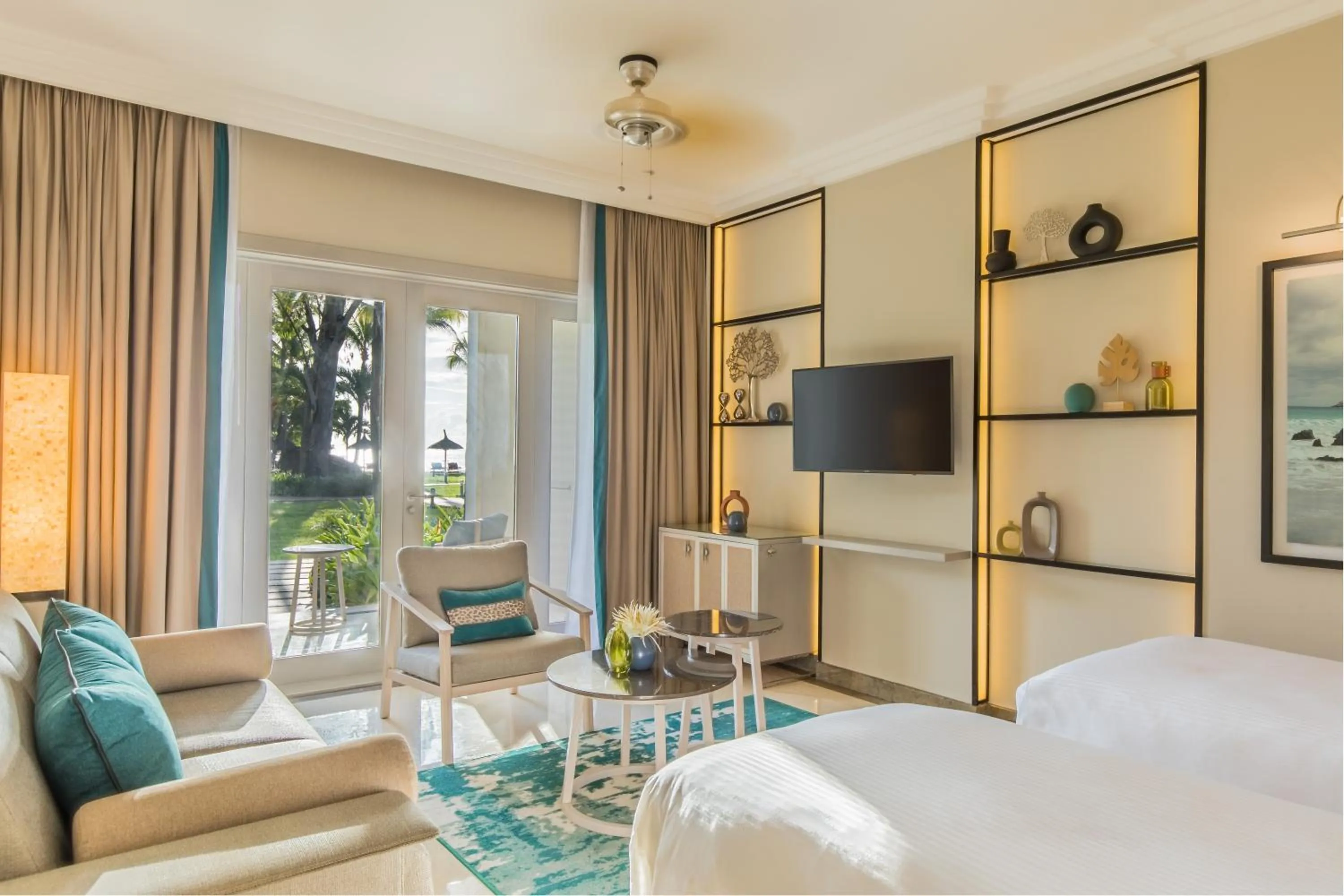 Seafront Classic Twin Room with Sunset View in InterContinental Mauritius Resort Balaclava Fort by IHG